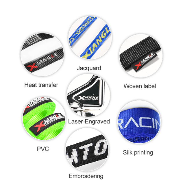 Custom branded ratchet strap options