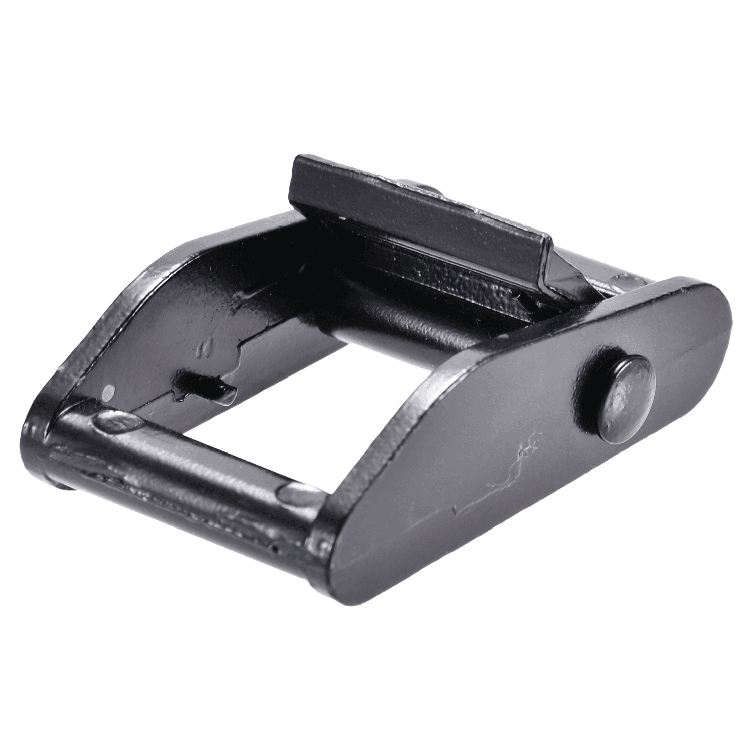 1" Black Zinc Diecast Round Head Cam Buckle - 770lbs