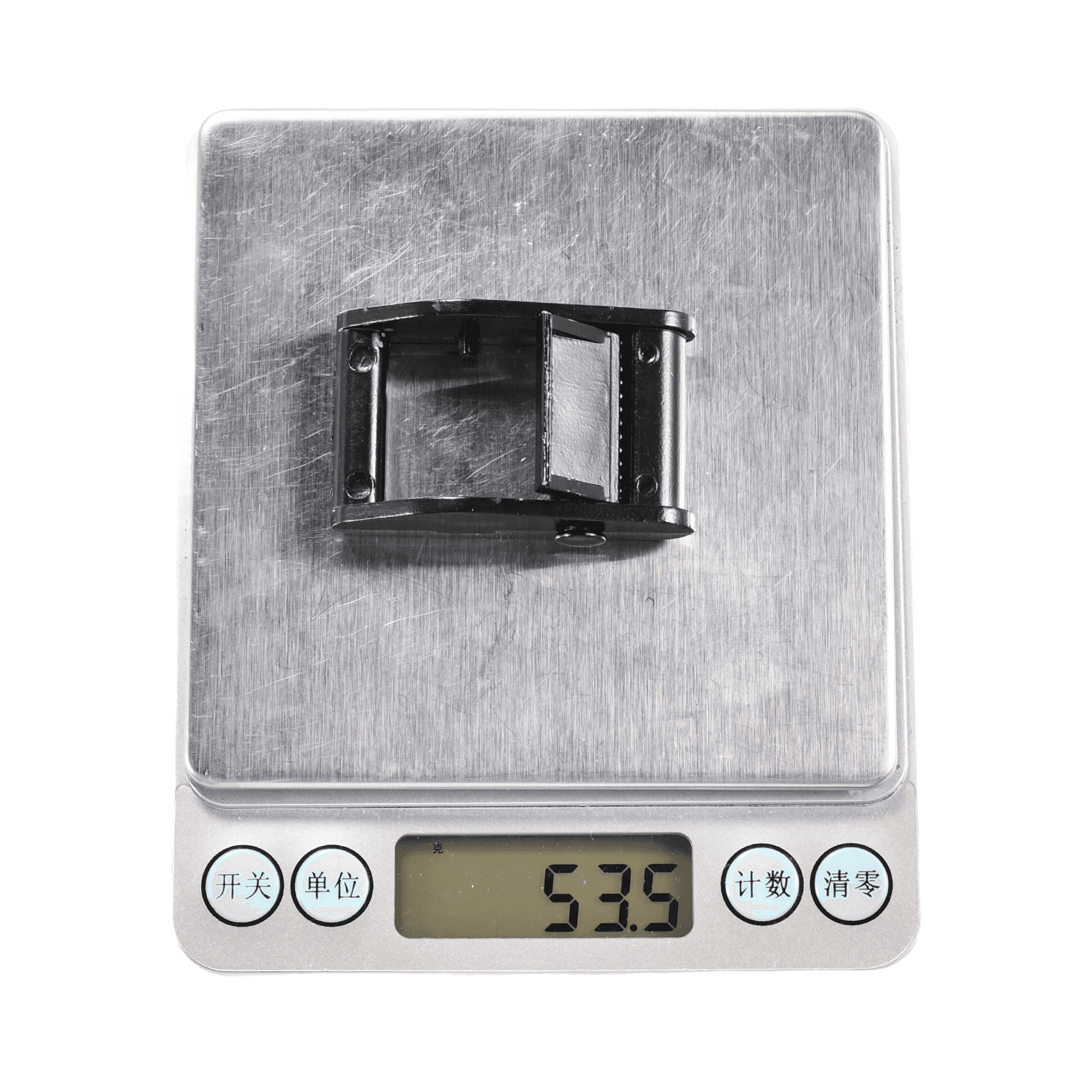 1" Black Zinc Diecast Round Head Cam Buckle - 770lbs