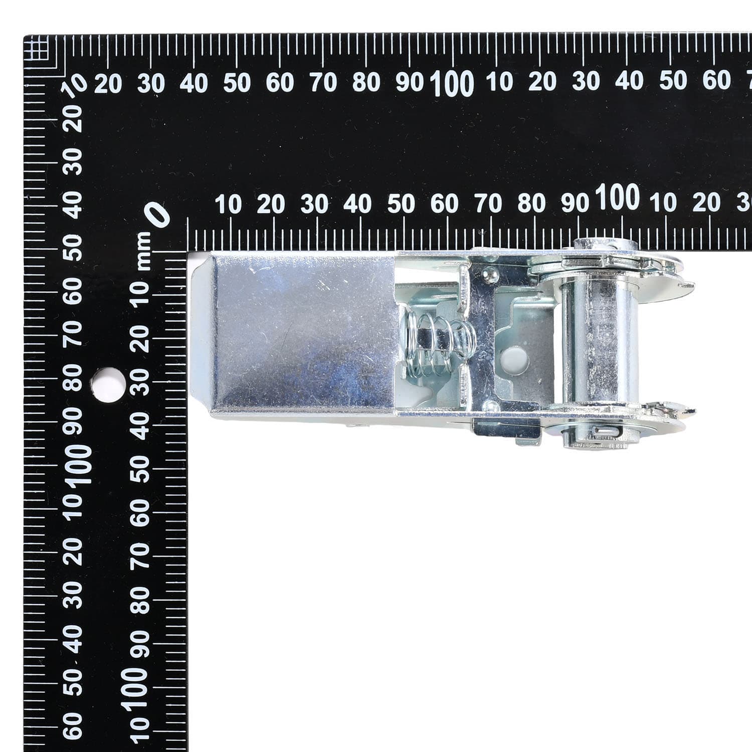 Boucle à cliquet 25mm zinguée blanche - Résistance à la rupture 400kg