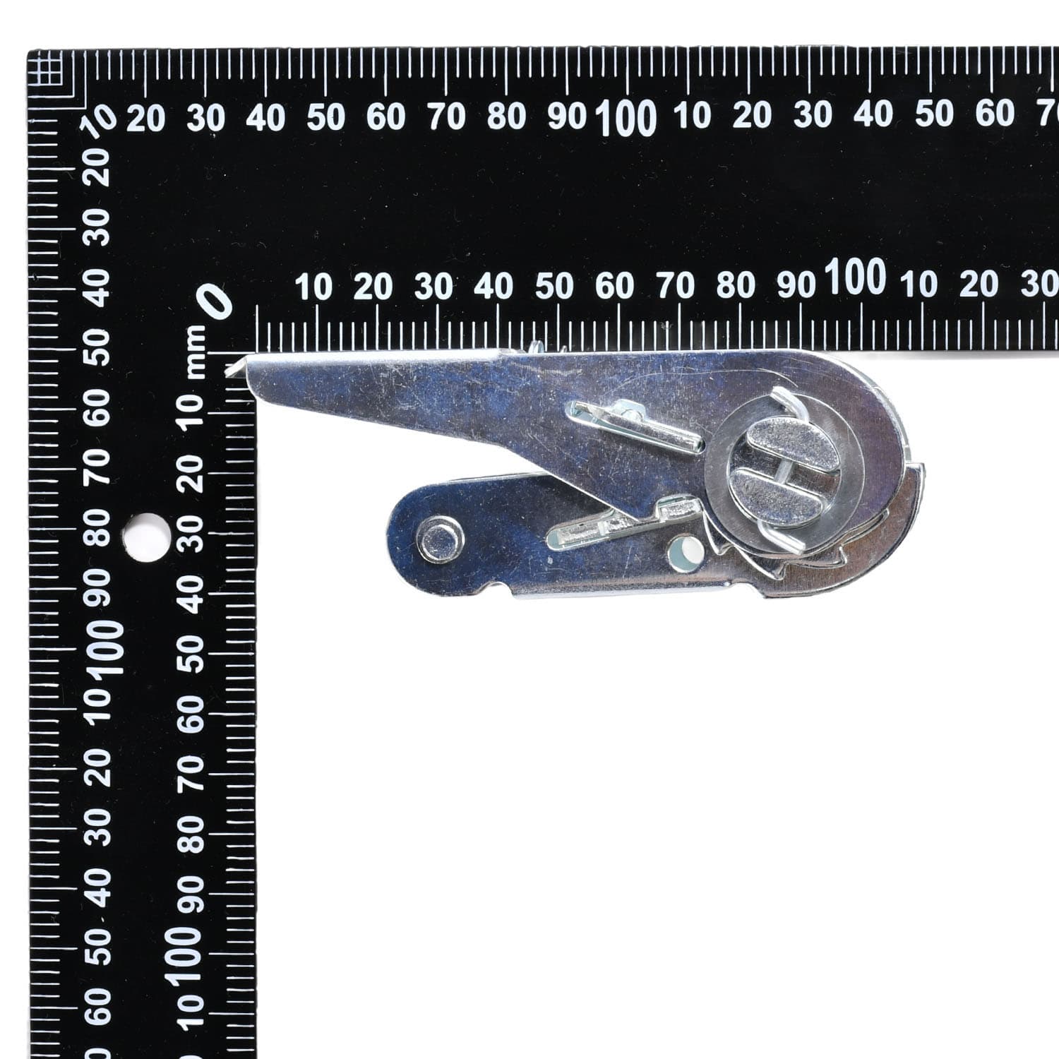 Boucle à cliquet 25mm zinguée blanche - Résistance à la rupture 400kg
