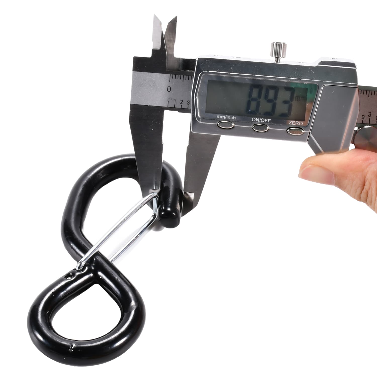 25 mm S-Haken mit Sicherung, vinylbeschichtet - 800 kg Bruchlast