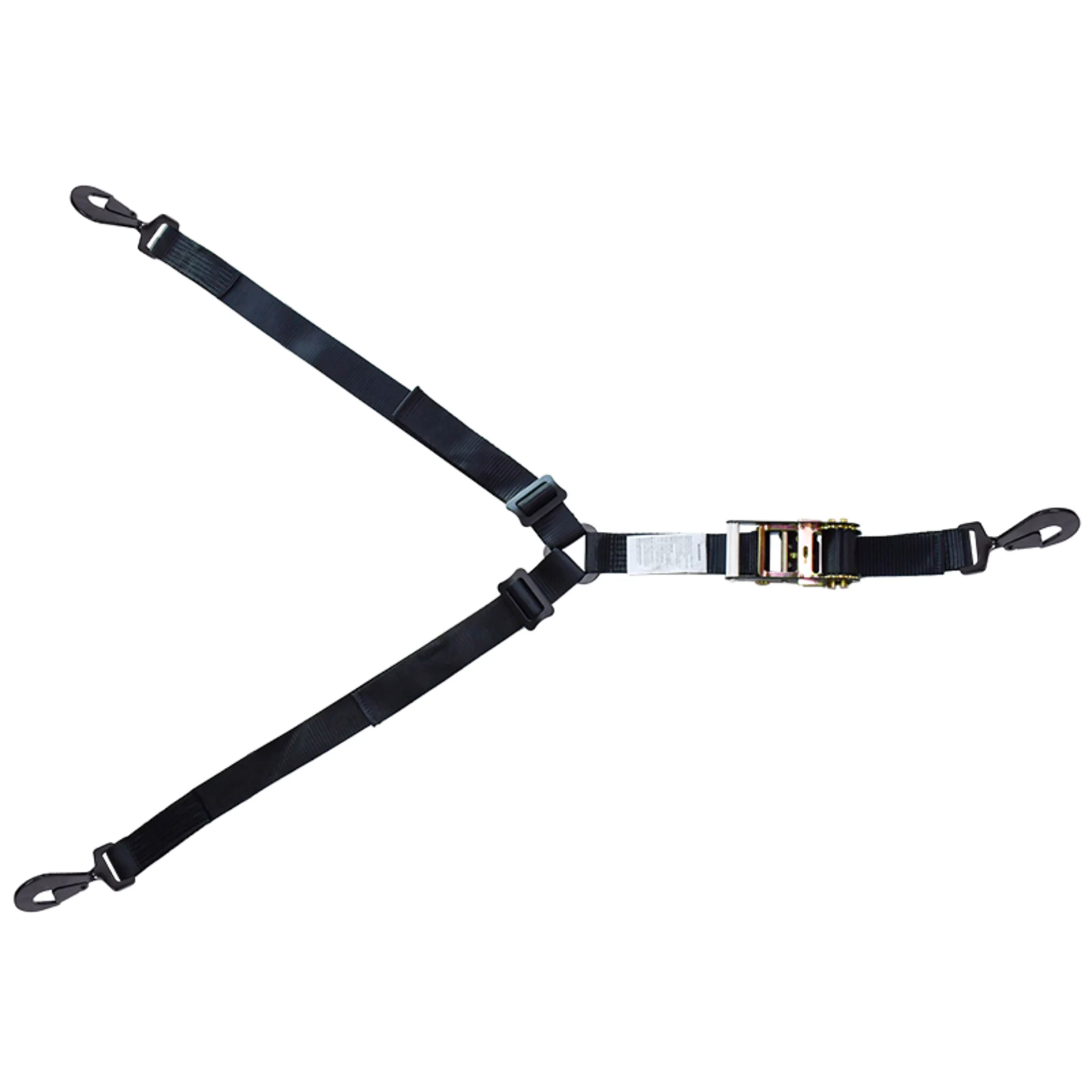 50mm 3-Point Spare Tyre Tie-Down Y-Strap with Twisted Snap Hooks
