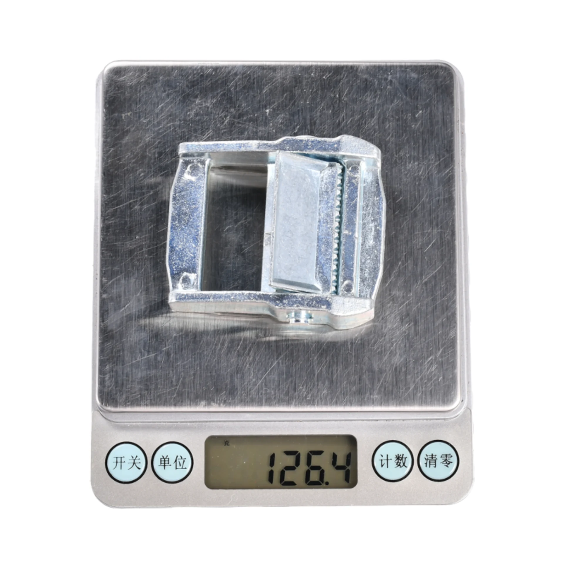 1.5" White Zinc Cam Buckle - 1984 lbs. BS