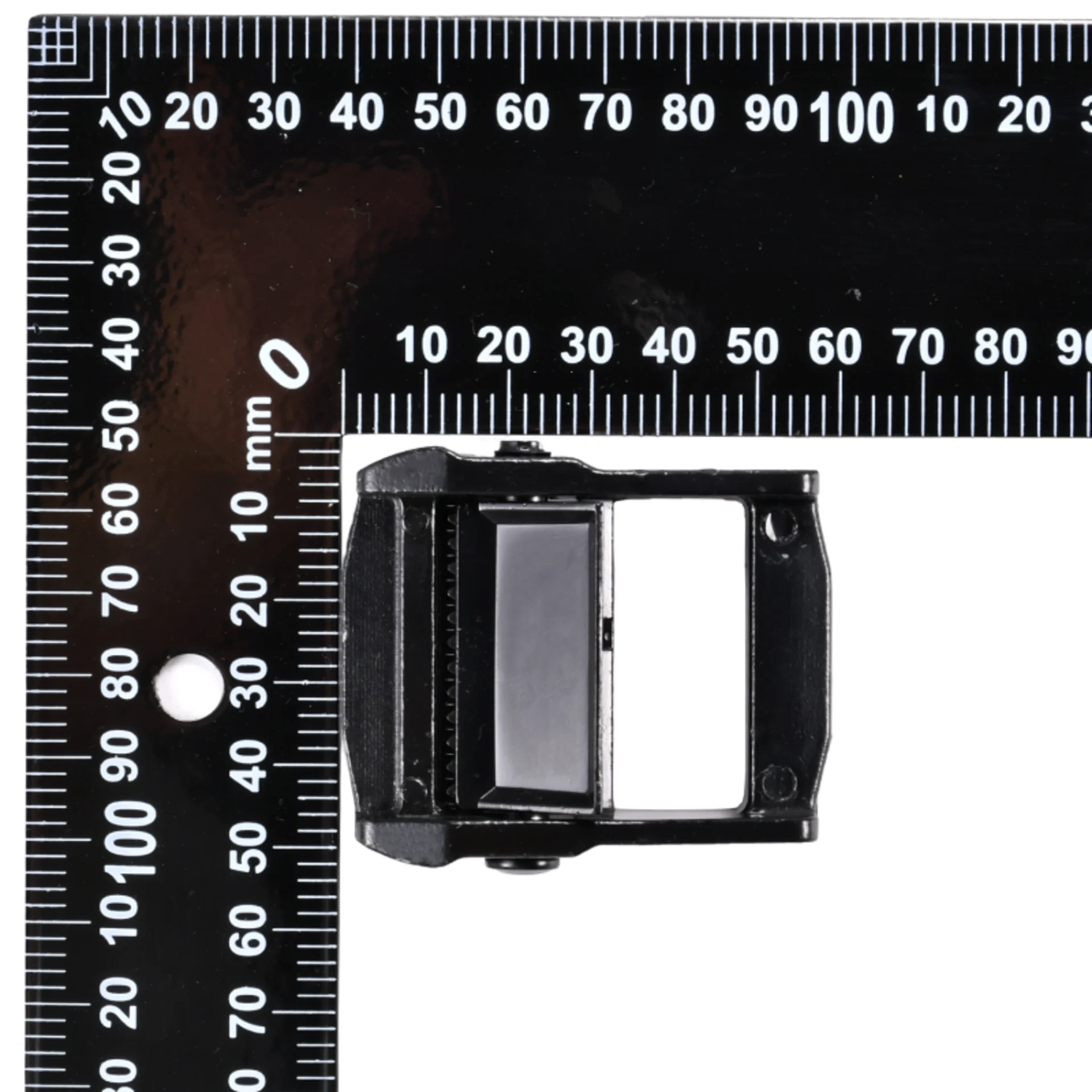 Hebilla de leva de 38mm con recubrimiento E-coat negro - 900 kg Resistencia