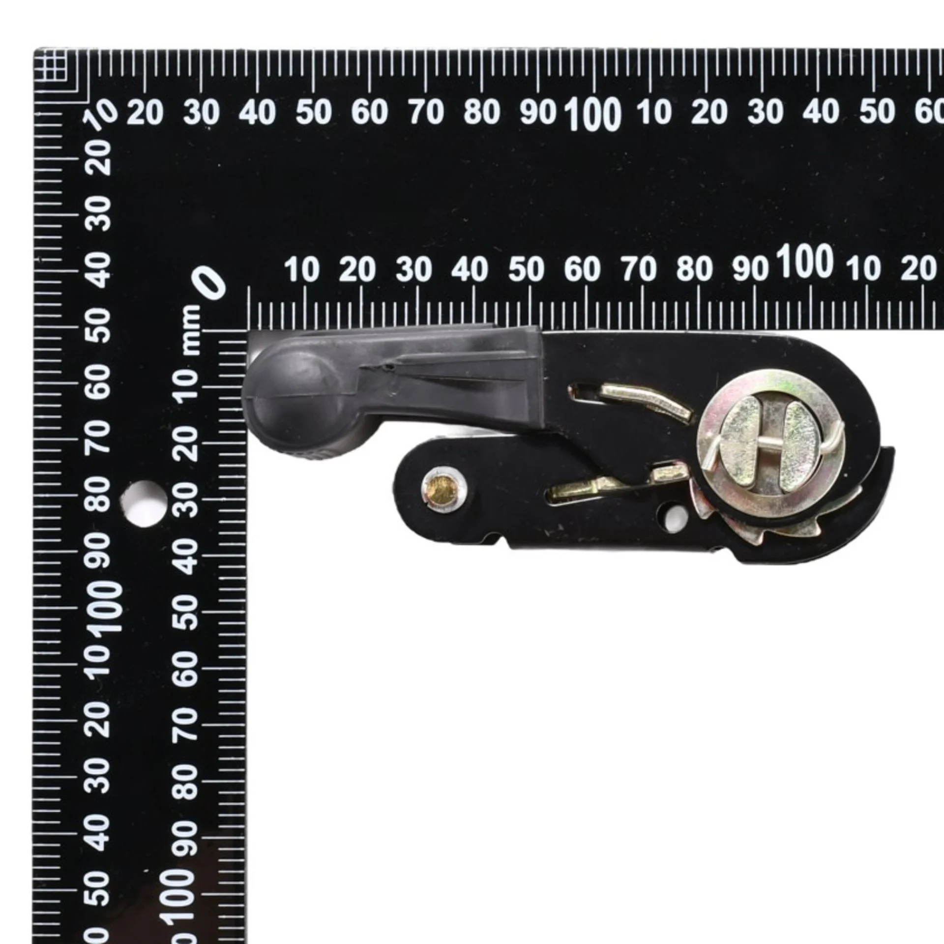 1" Rubber Coated Handle Black Plated Ratchet Buckle - 1760 lbs. BS