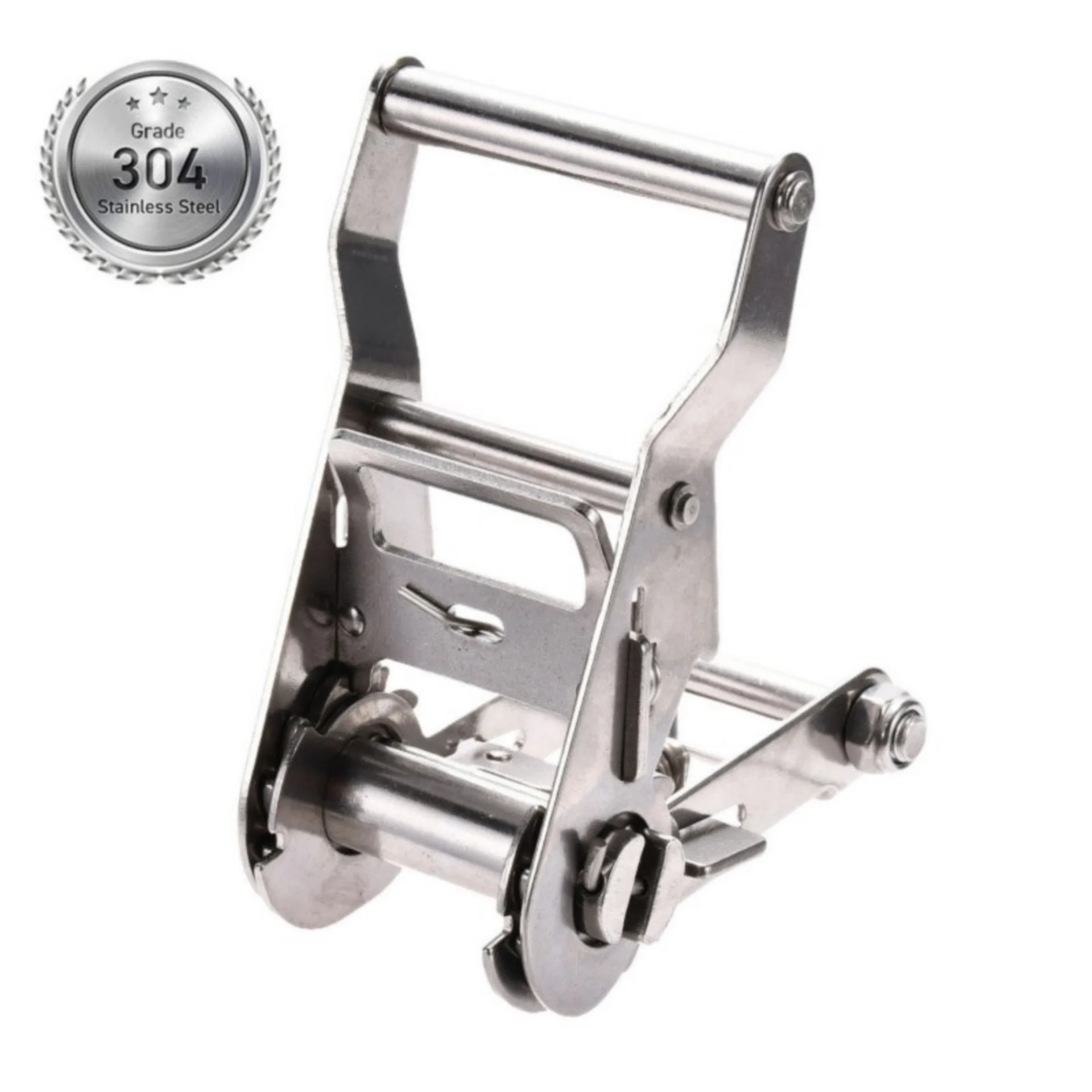 38mm 304 Stainless Steel Short Wide Handle Ratchet Buckle - 2000kg BS