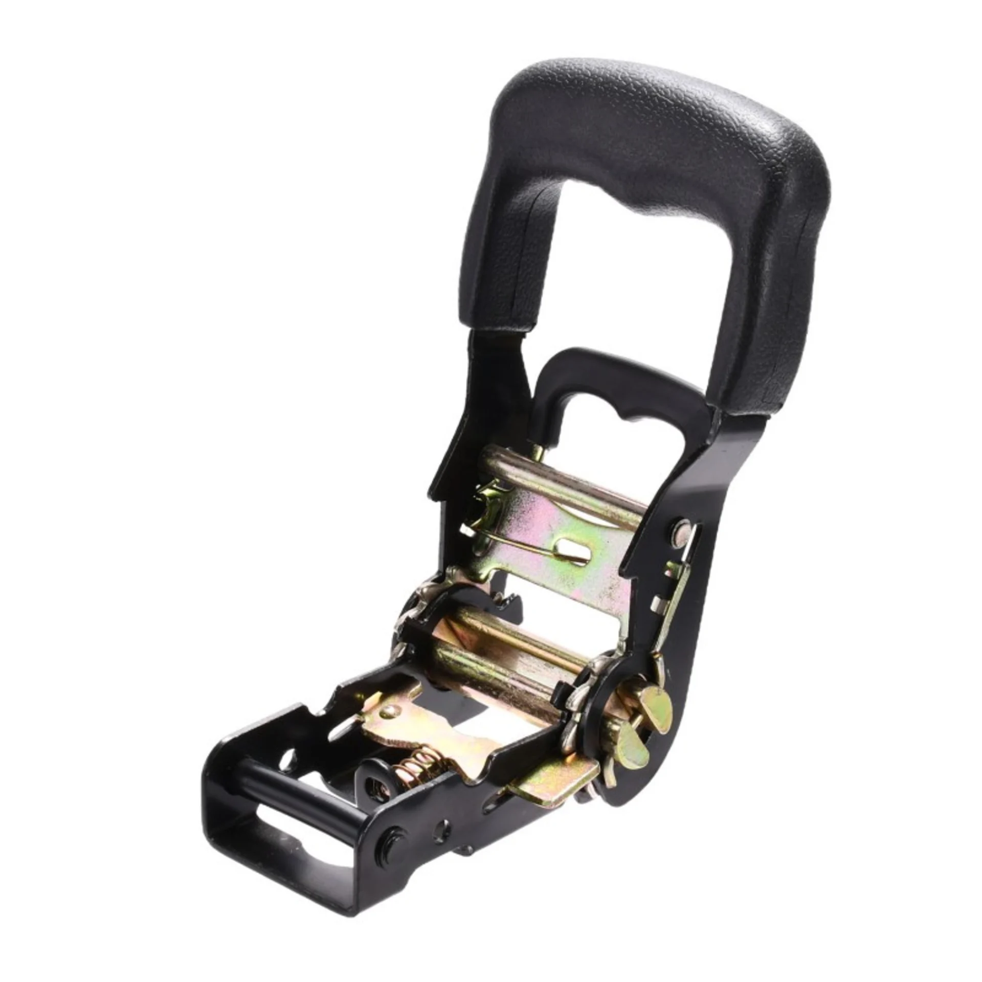 Trinquete de 38mm con mango de goma, acabado negro - 2000 kg Resistencia