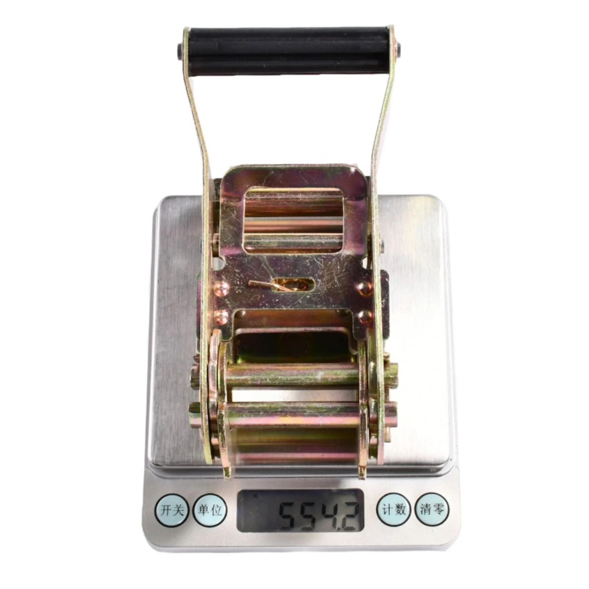 Trinquete de 38mm con mango de plástico corto y ancho - 3000 kg Resistencia