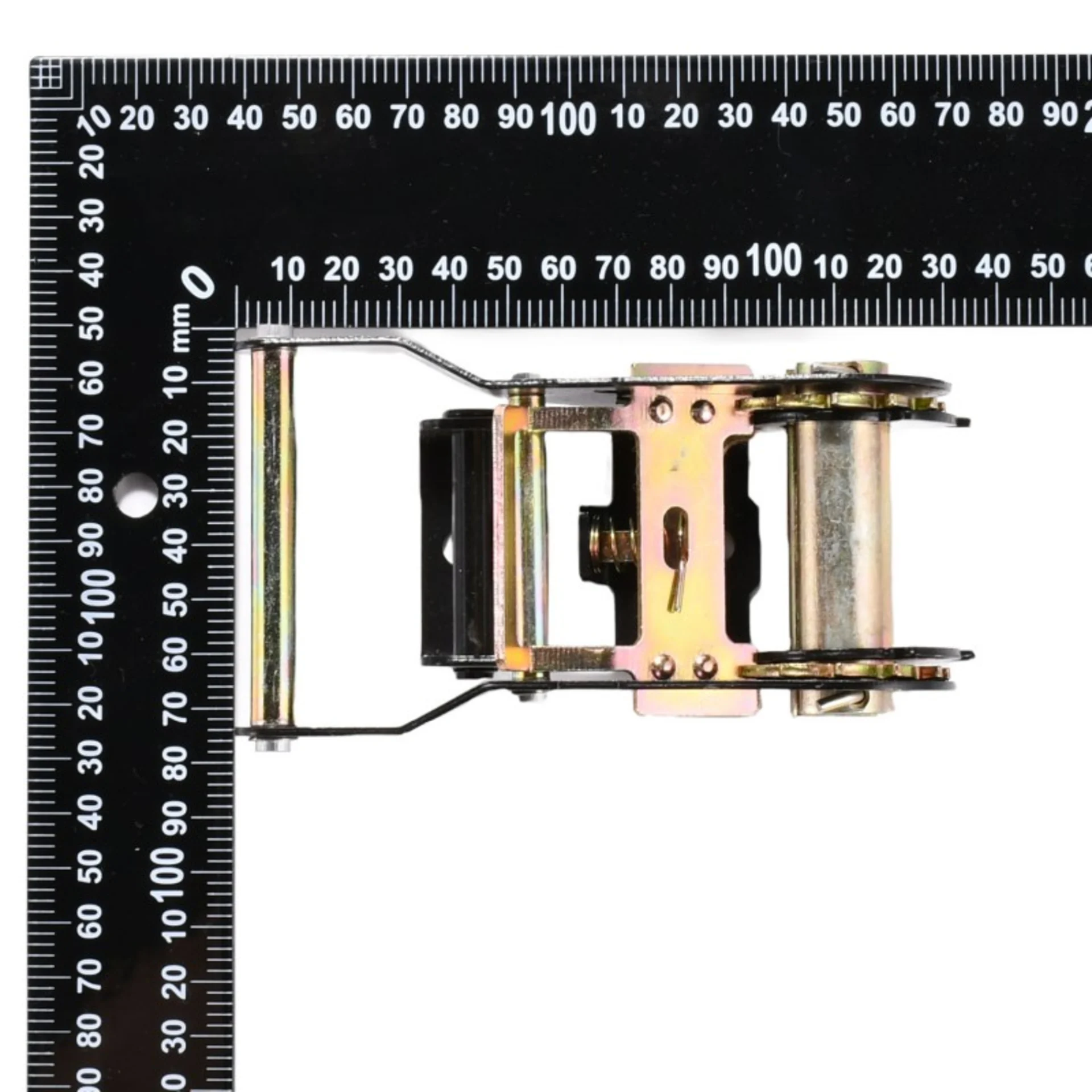 38mm Short Wide Handle Black E-Coating Ratchet Buckle - 2000kg BS