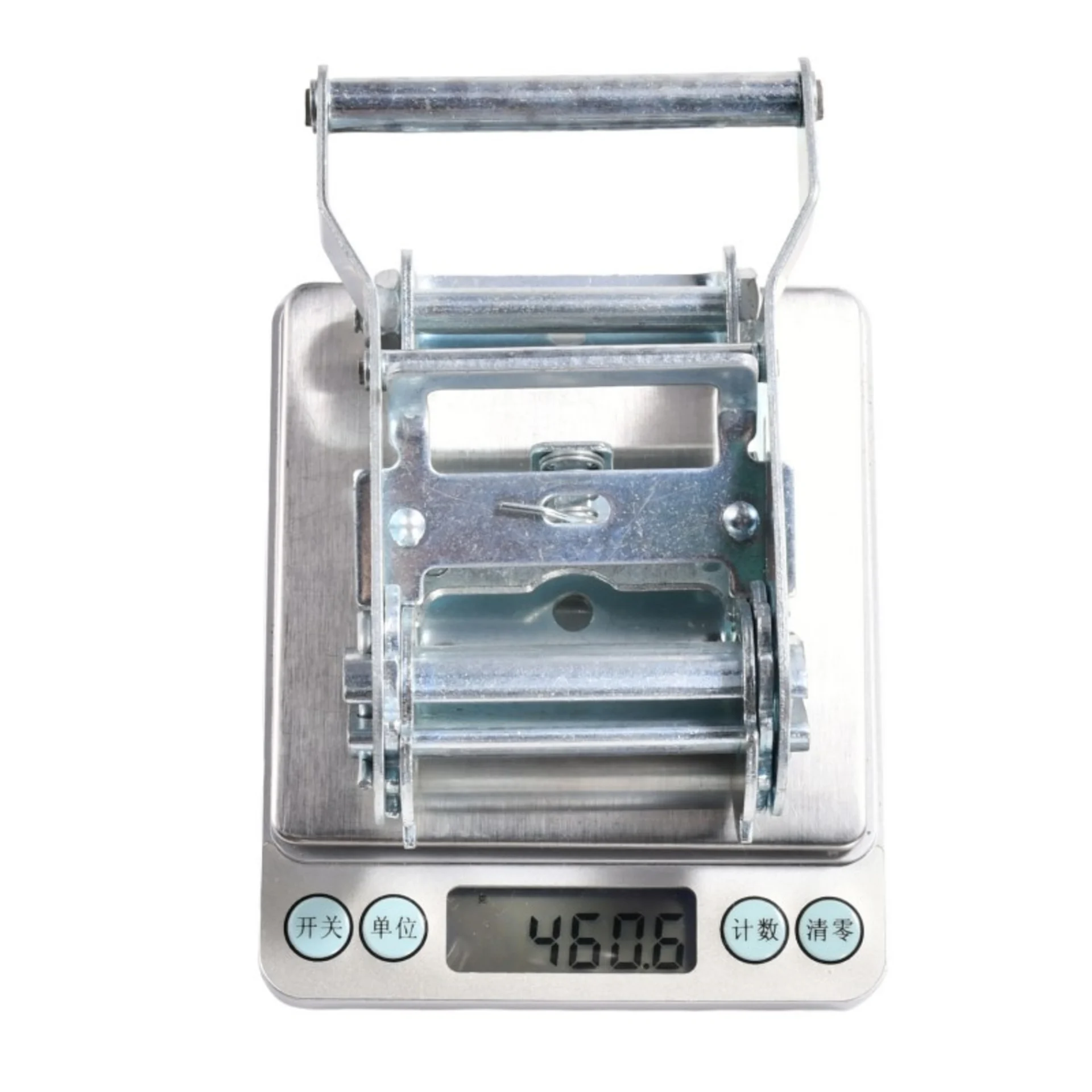 Trinquete de 50mm con mango corto y ancho, galvanizado blanco - 2000 kg Resistencia