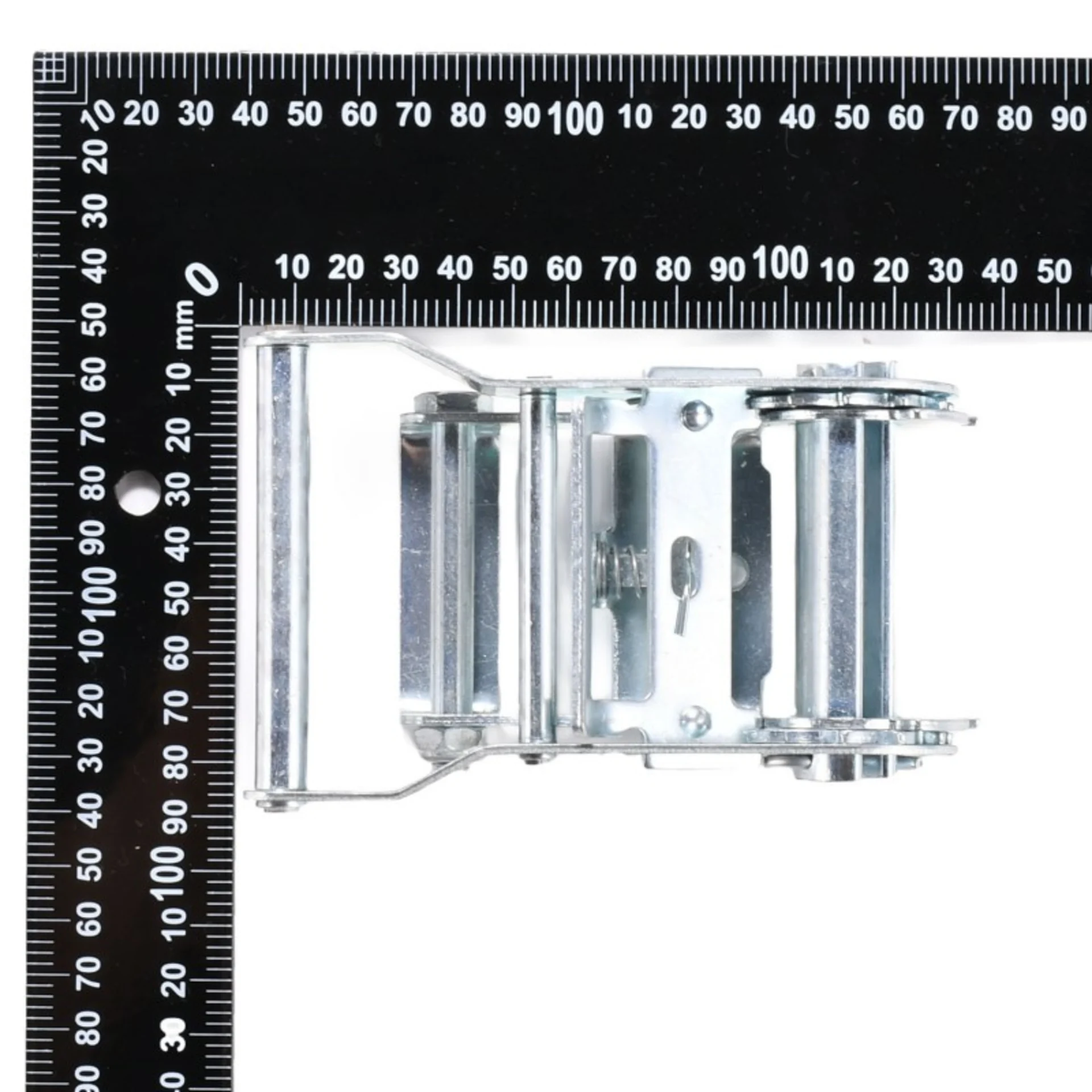 Trinquete de 50mm con mango corto y ancho, galvanizado blanco - 2000 kg Resistencia