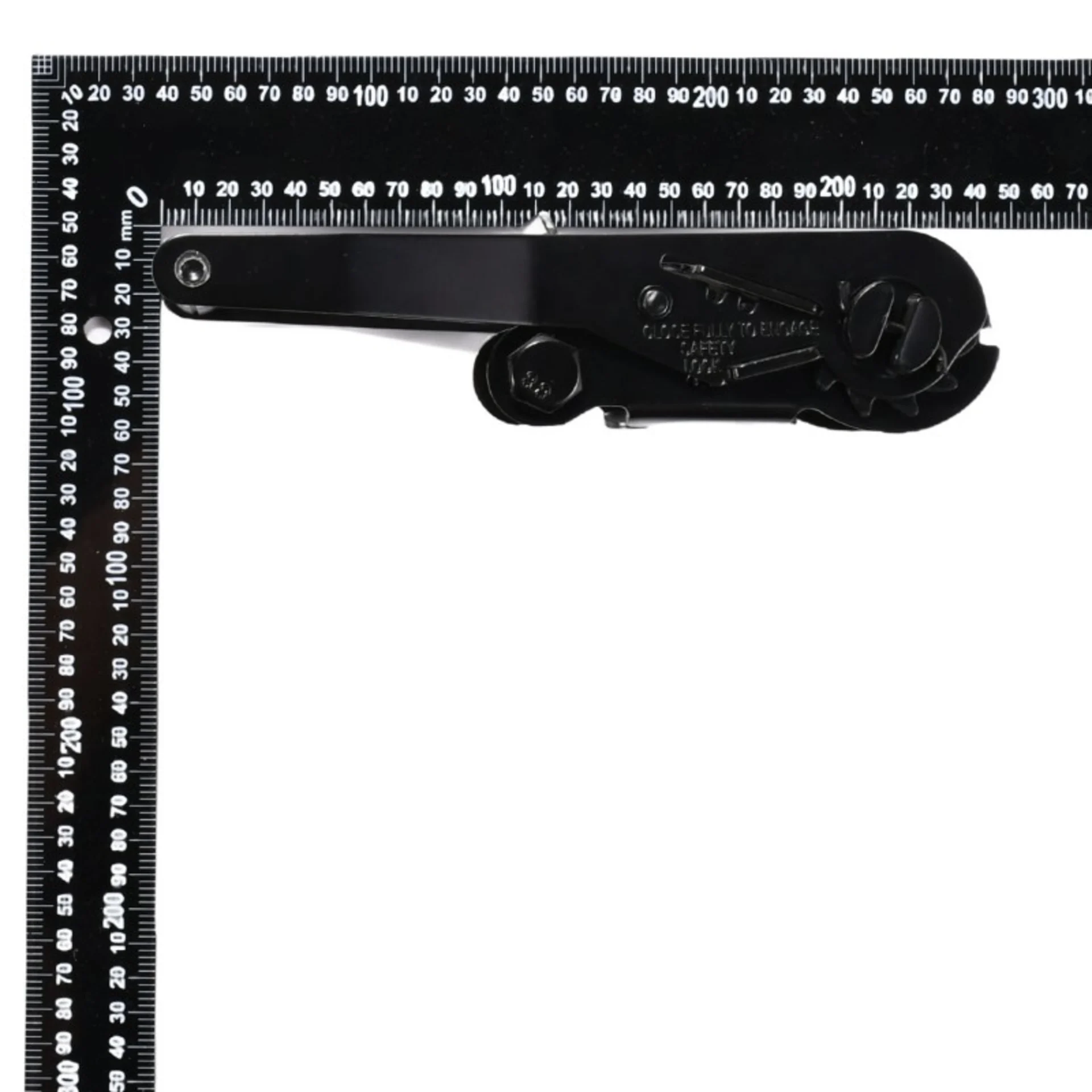 Trinquete de 50mm con mango largo y ancho, recubrimiento E-coat negro - 5000 kg Resistencia