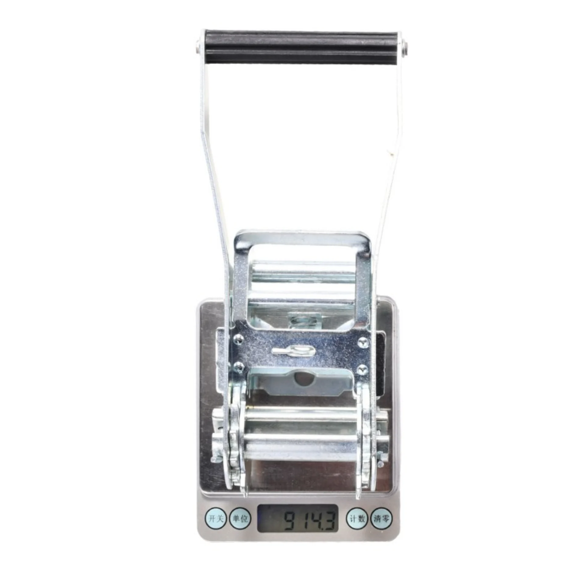 Trinquete de 50mm con mango largo y ancho, galvanizado blanco - 5000 kg Resistencia