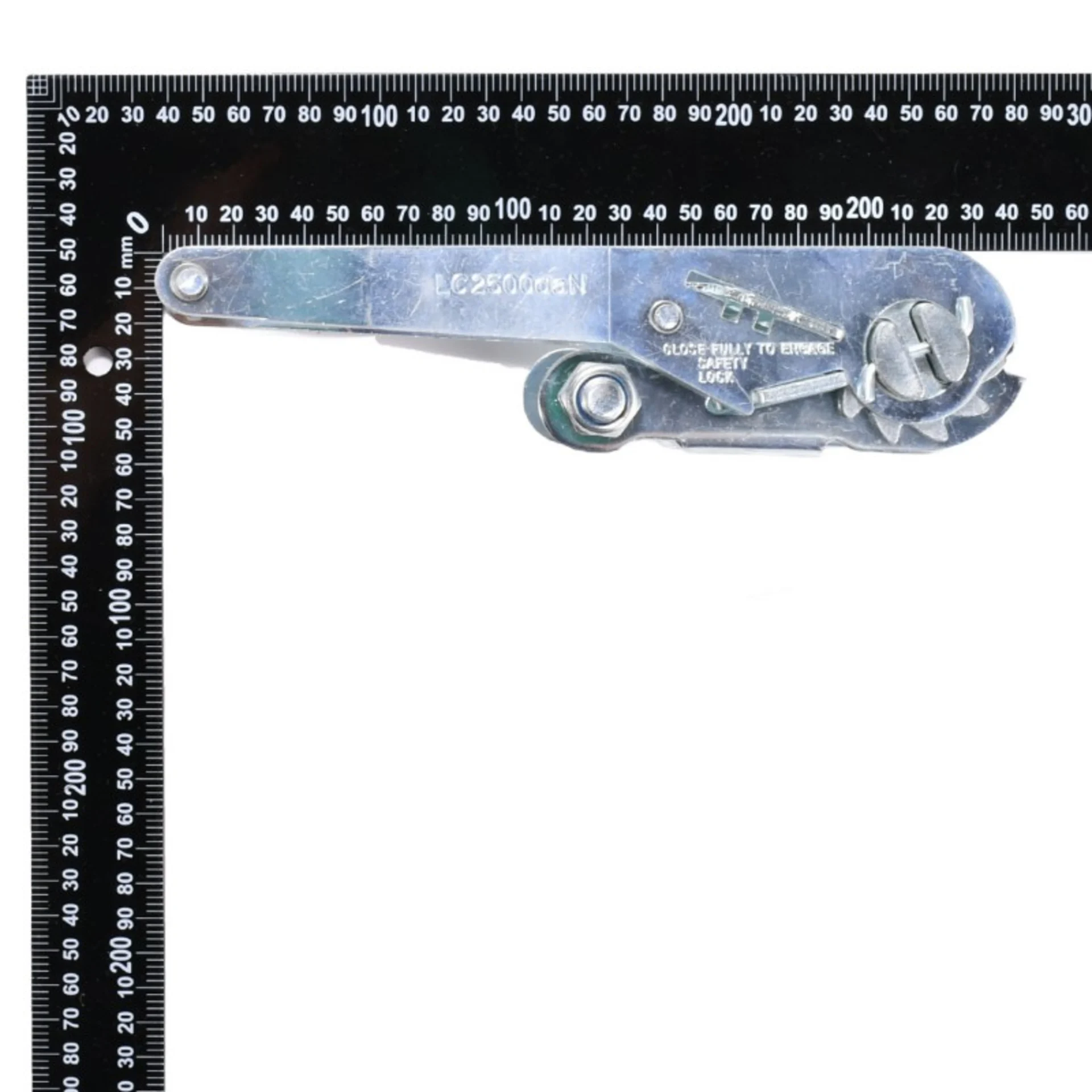 Trinquete de 50mm con mango largo y ancho, galvanizado blanco - 5000 kg Resistencia