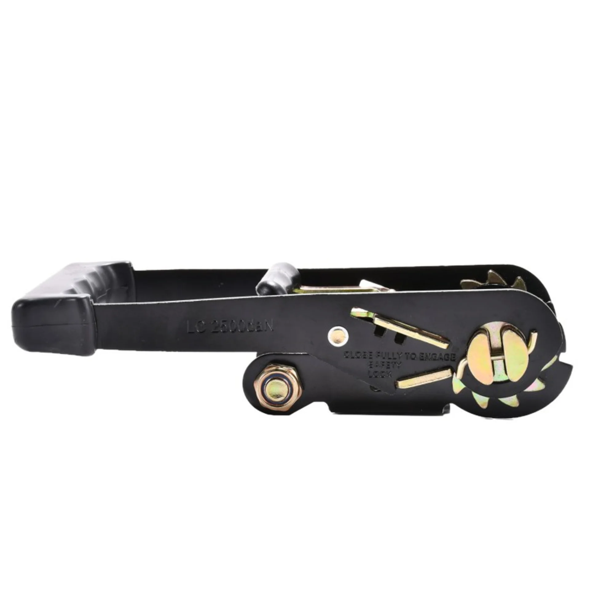 Trinquete de 50mm con mango de goma, recubrimiento E-coat negro - 5000 kg Resistencia