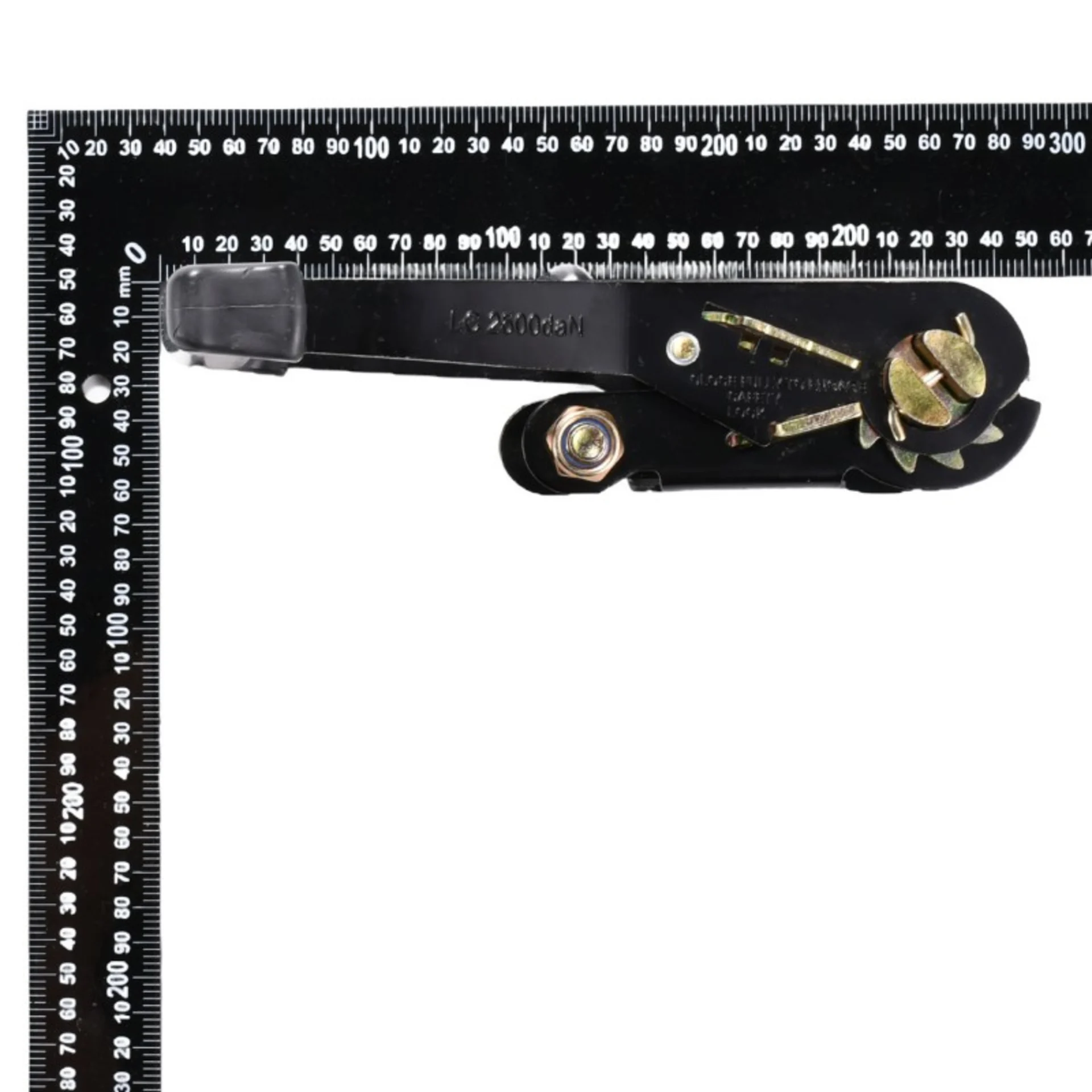 Trinquete de 50mm con mango de goma, recubrimiento E-coat negro - 5000 kg Resistencia