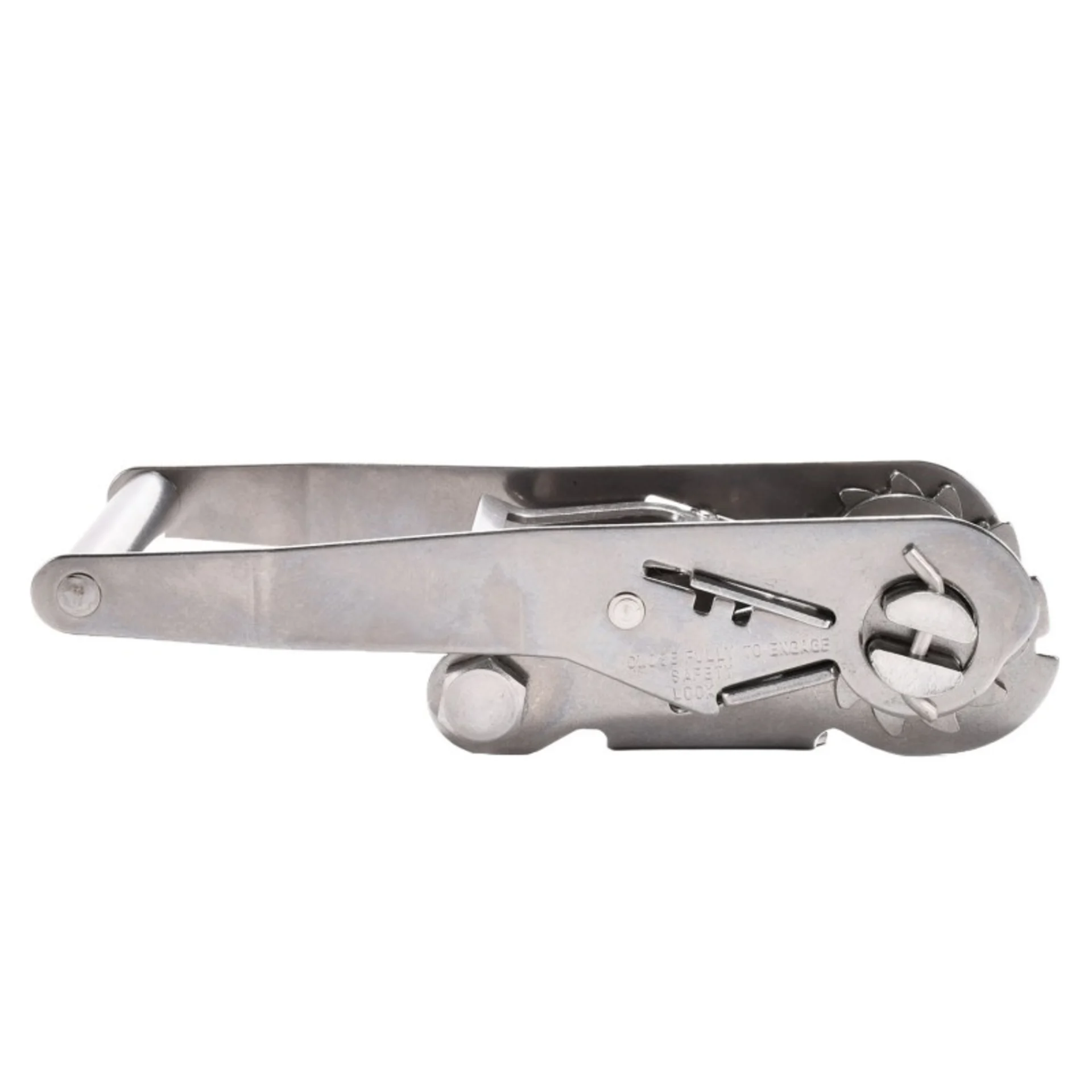 2" Long Wide Handle 304 Stainless Steel Ratchet Buckle - 6613 lbs. BS