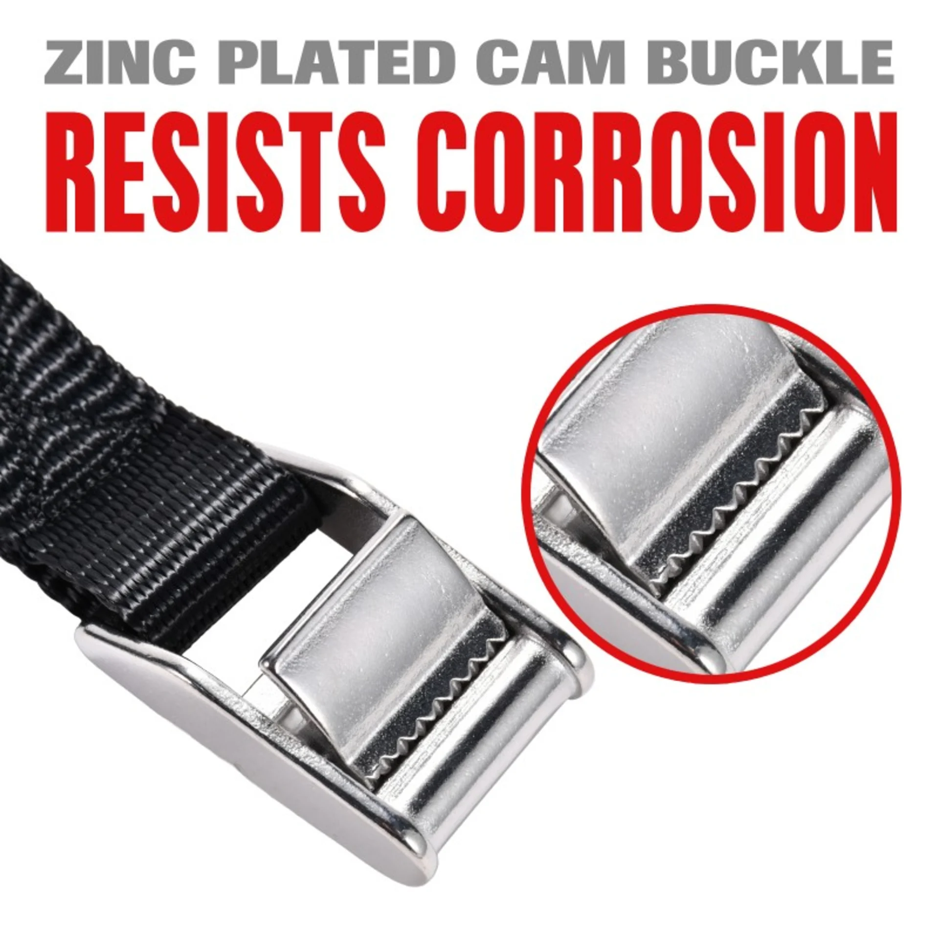 38mm 304 Stainless Steel Cam Buckle Endless Tie Down Strap - 700 kg LC