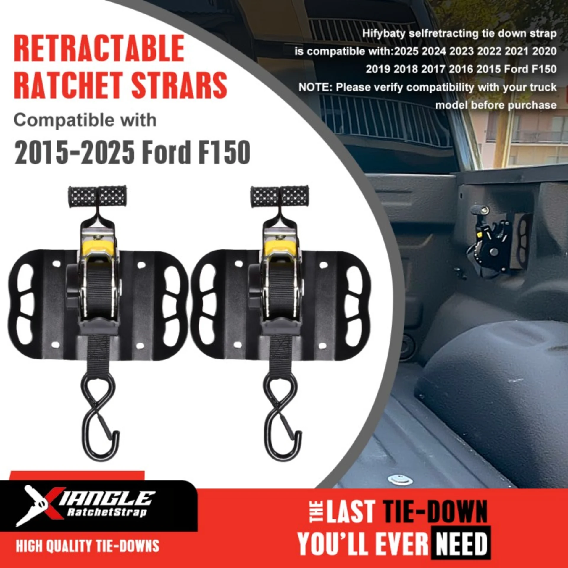 Premier Retractable Tie-Down System for the Ford F-150 with Mountable Bracket