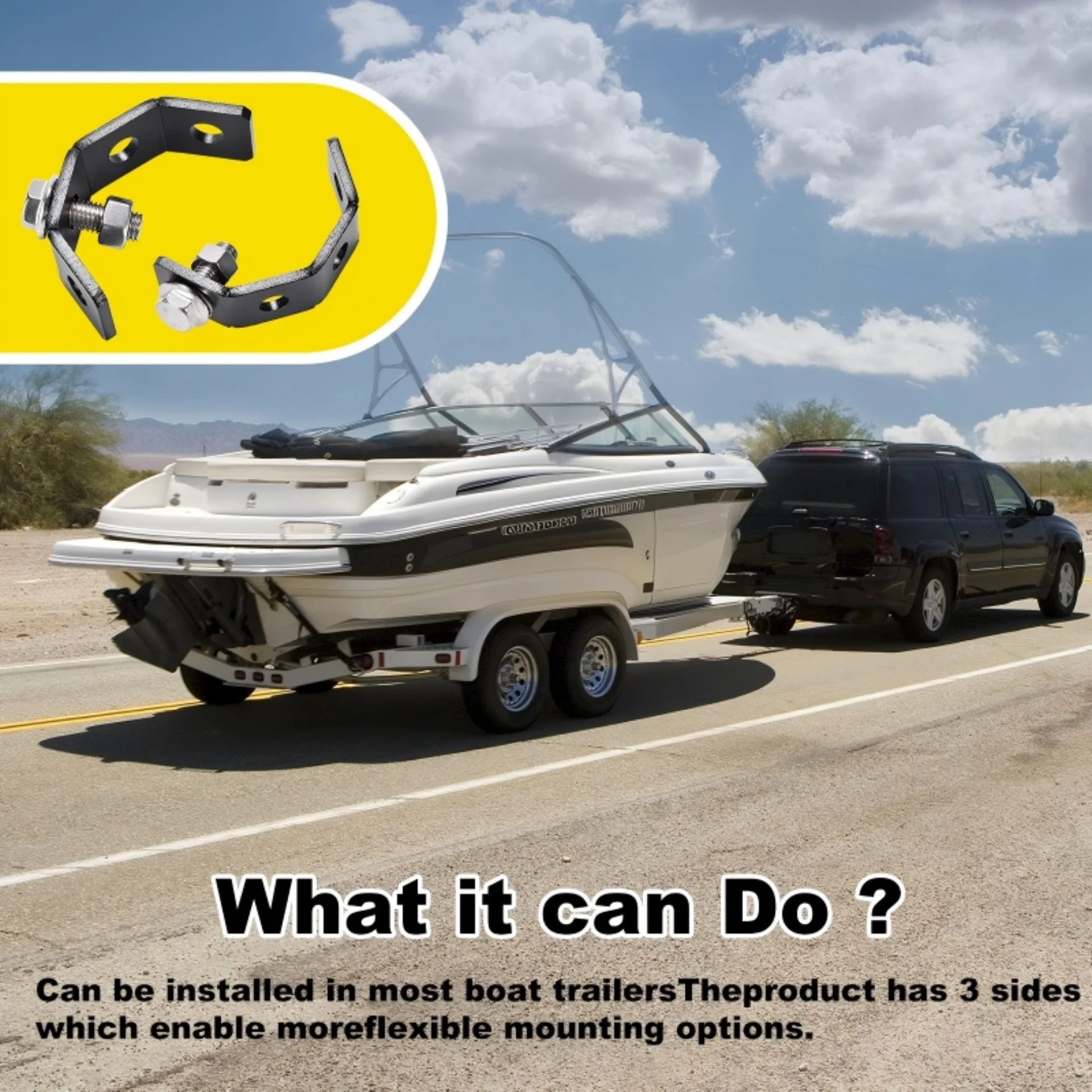 Cintas de Amarre Retráctiles de 50 mm para Remolque de Barco