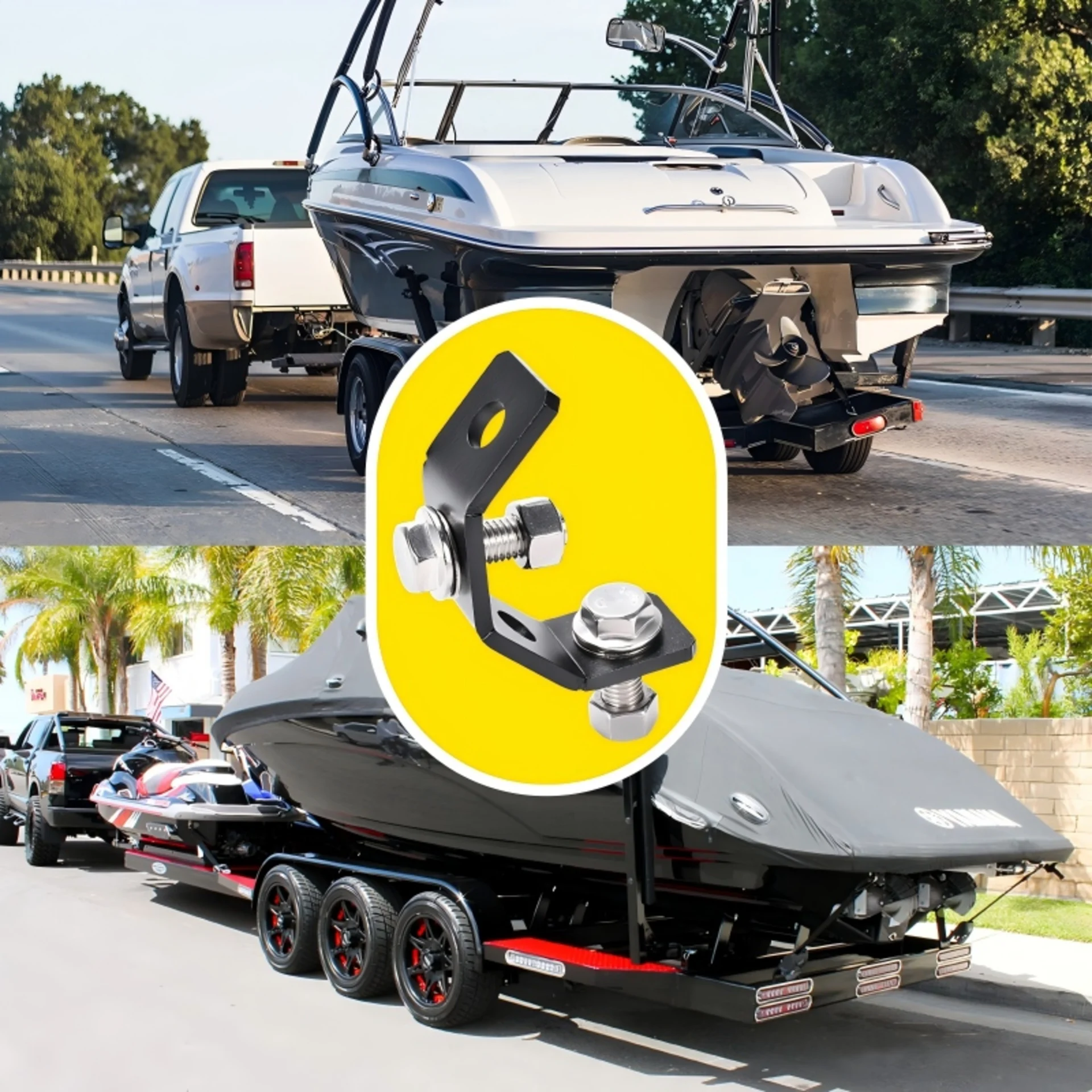 Cintas de Amarre Retráctiles de 50 mm para Remolque de Barco