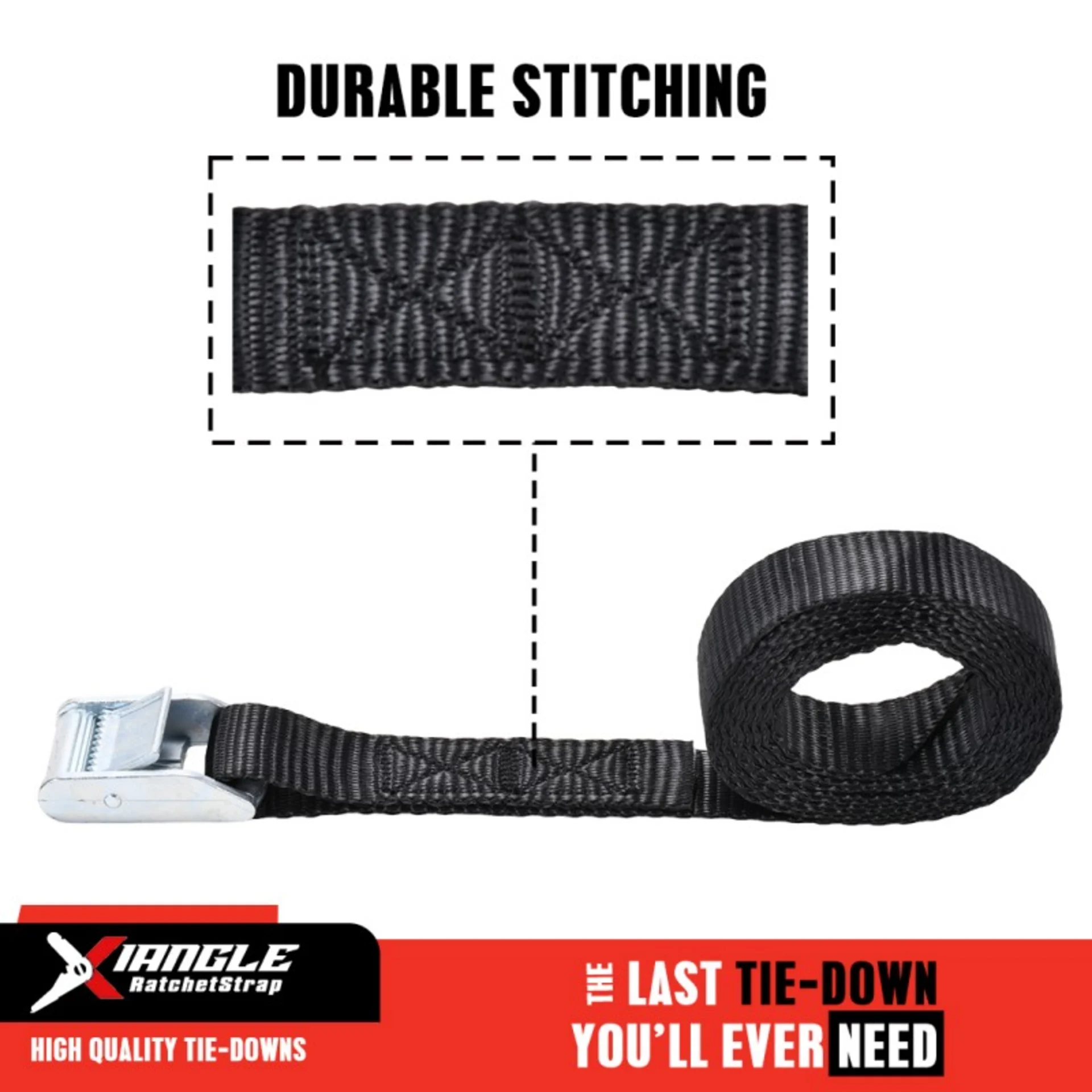 1" Dual-Spring Heavy Duty Cam Buckle Endless Tie Down Strap