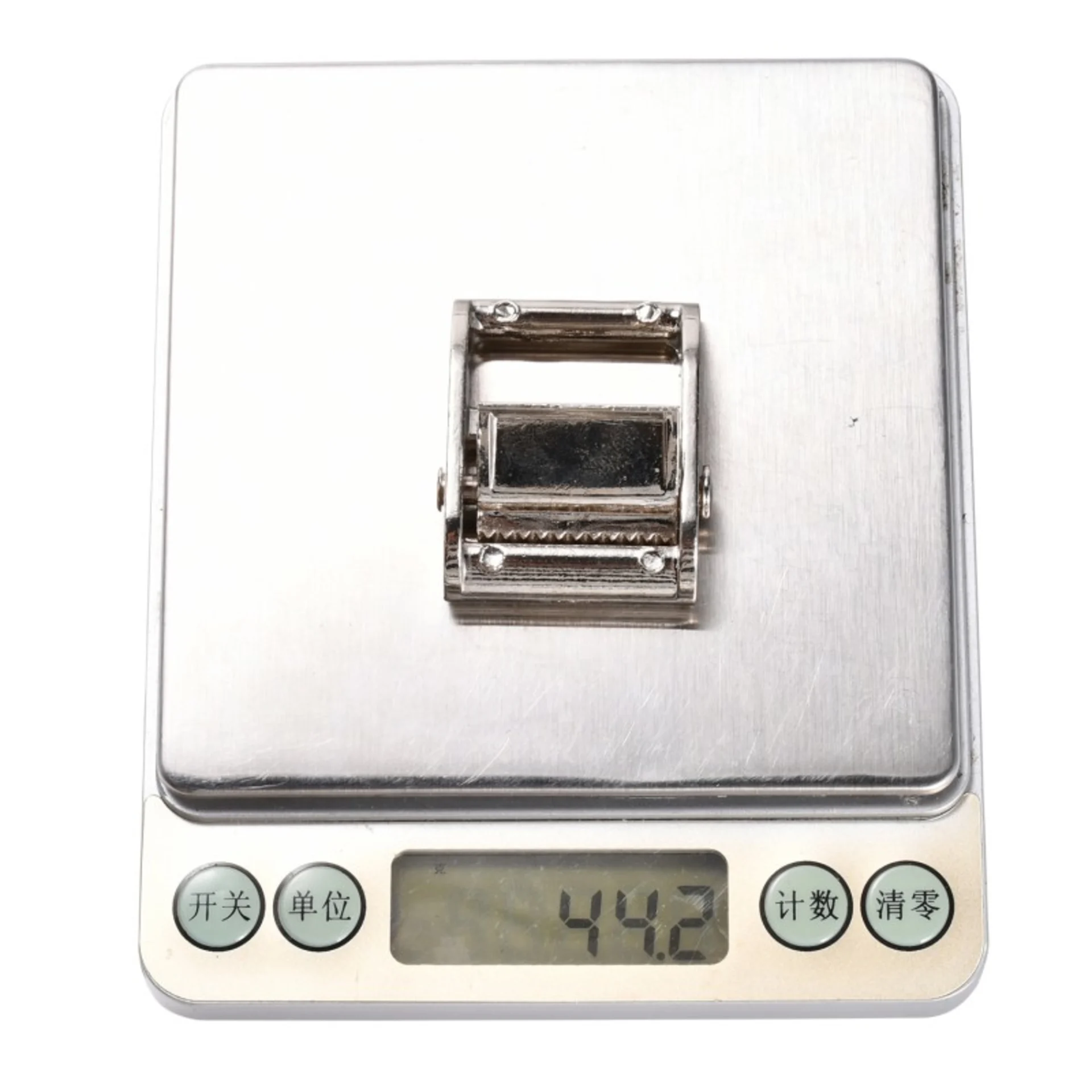1" Nickel Plated Cam Buckle - 770 lbs. BS