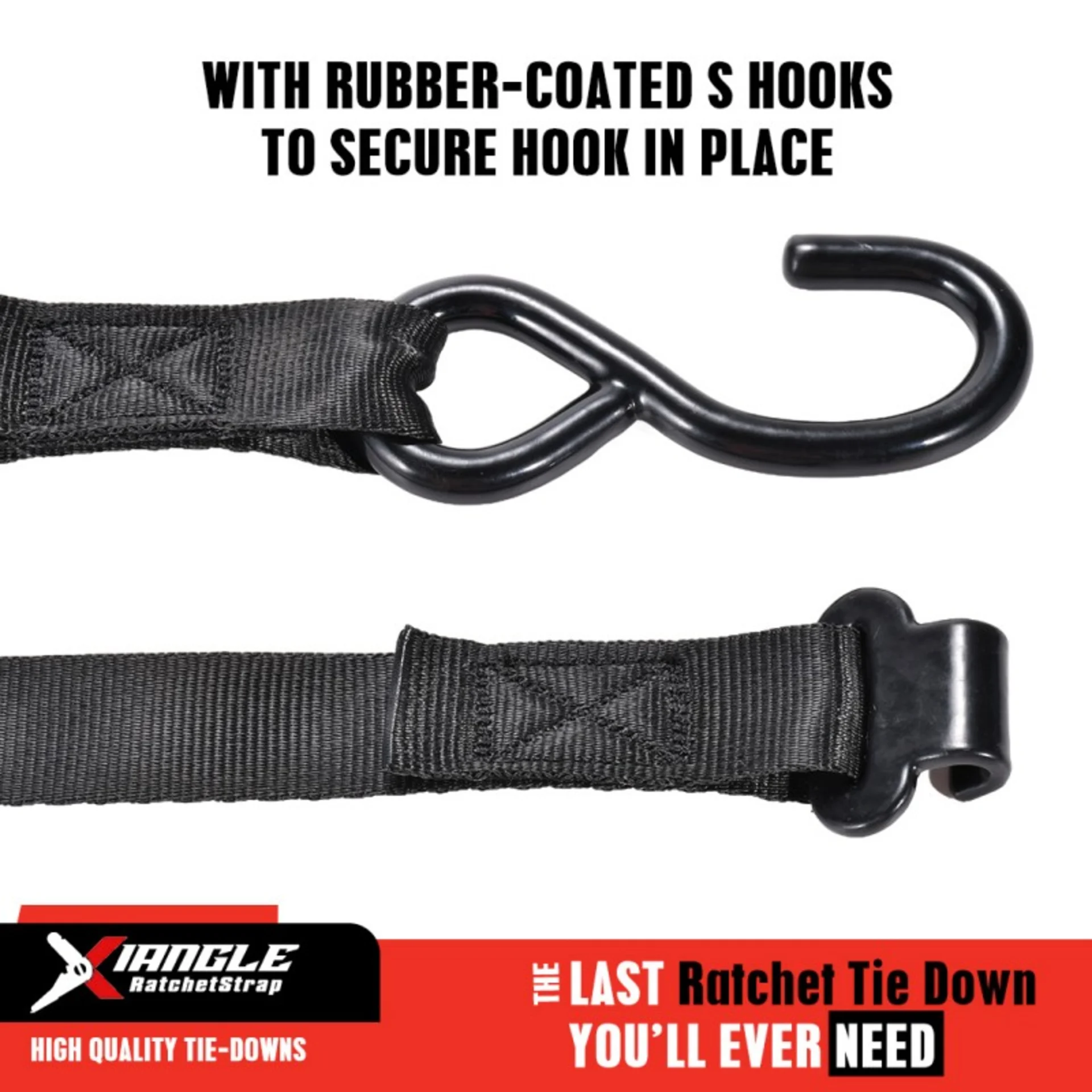 Cinta con Hebilla de Leva y Gancho Plano Pequeño, 25mm - 550kg