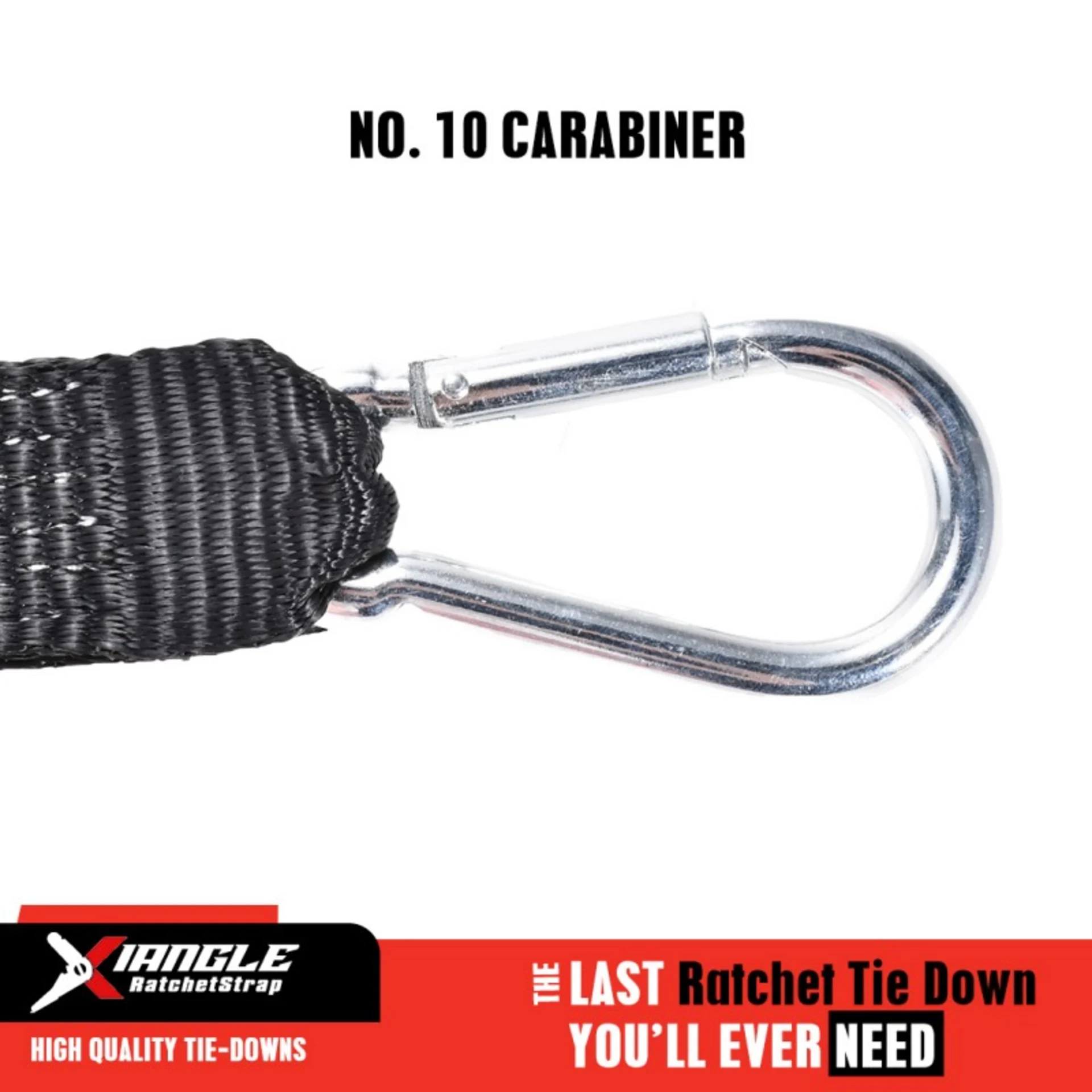 Cinta con Hebilla de Leva y Mosquetón M10, 38mm - 884kg