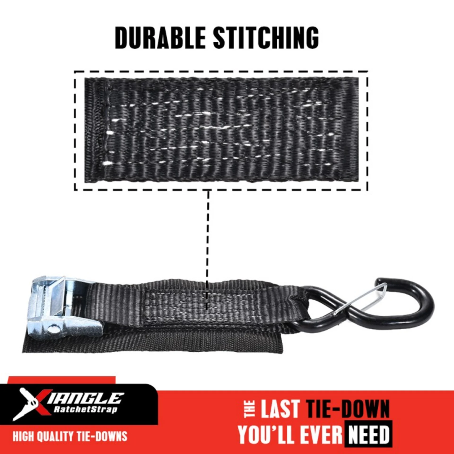 1.5" Padded Cam Buckle Strap with Locking S-Hook - 1984 lbs. BS