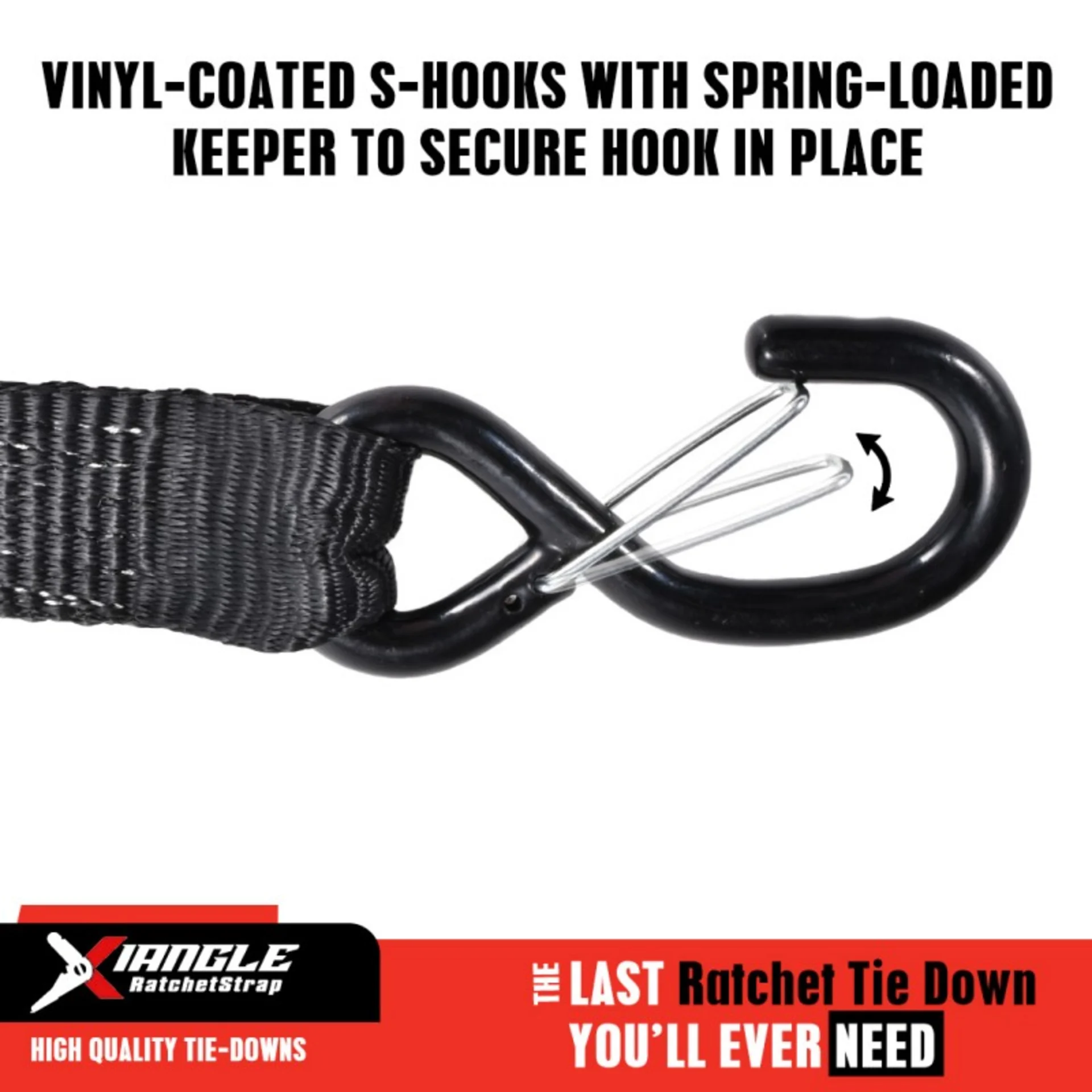 1.5" Padded Cam Buckle Strap with Locking S-Hook - 1984 lbs. BS