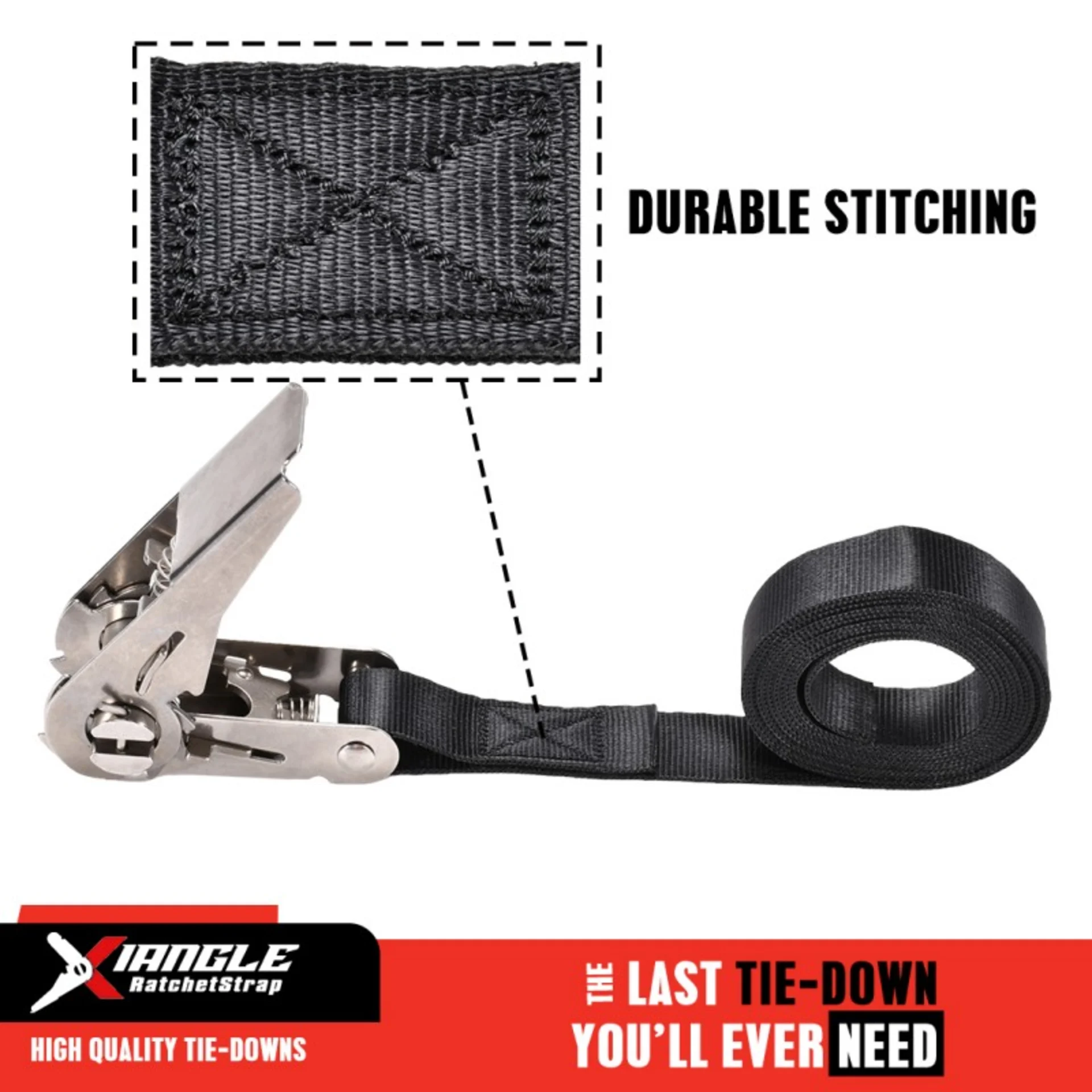 Cinta de Trinquete sin Fin de 25mm en Acero Inoxidable 304 - LC 800 daN