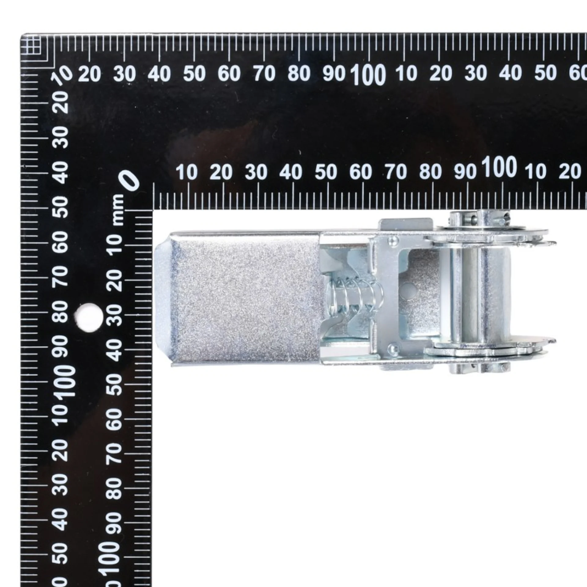 Trinquete de Pulgar de 25mm con Acabado Mate de Zinc Blanco - 800kg
