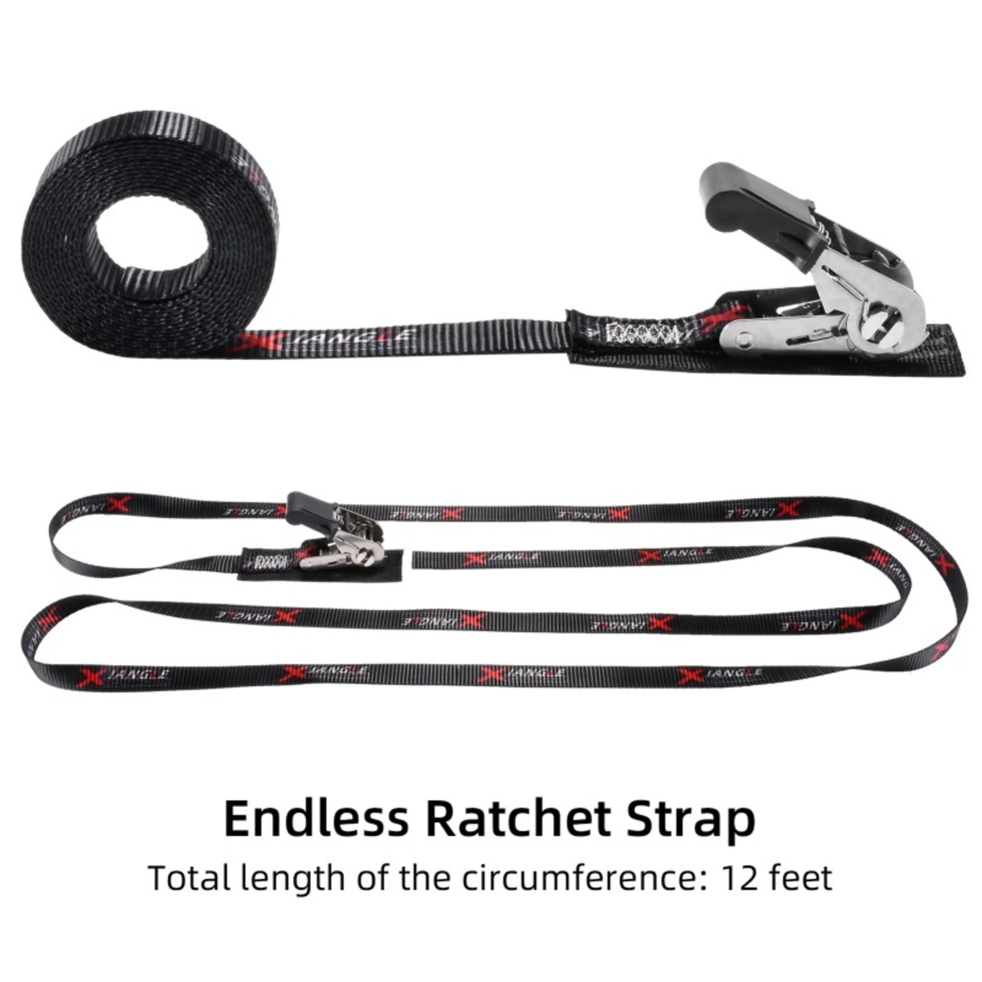25mm Stainless Rubber Coated Ratchet Endless Strap with Pad - 800kg BS