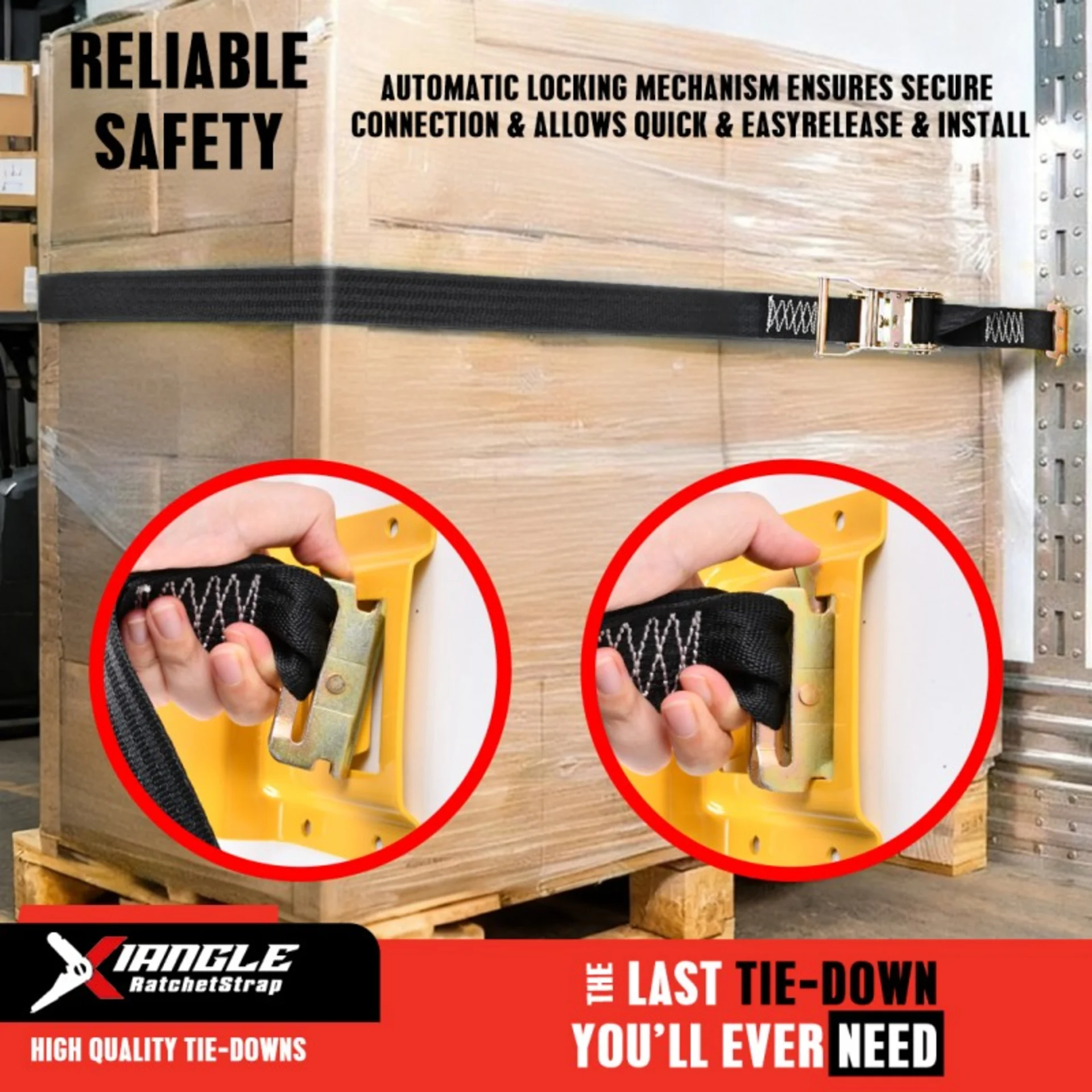 Cinta de Trinquete de 50mm para Riel E-Track con Anclajes E - 2000kg