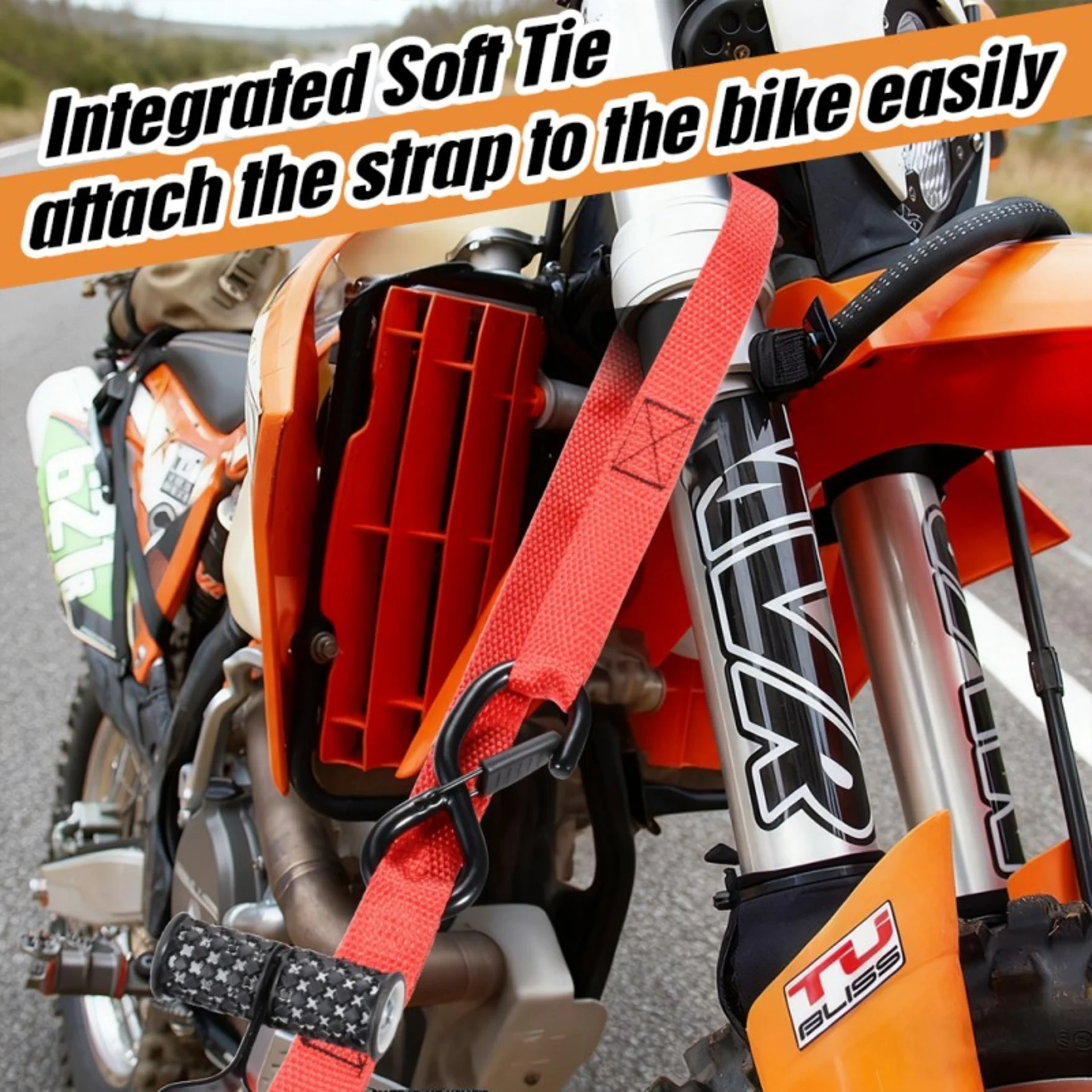 Abrazadera Retráctil para Motocicleta 25mm con Mosquetón Giratorio, 680kg. BS