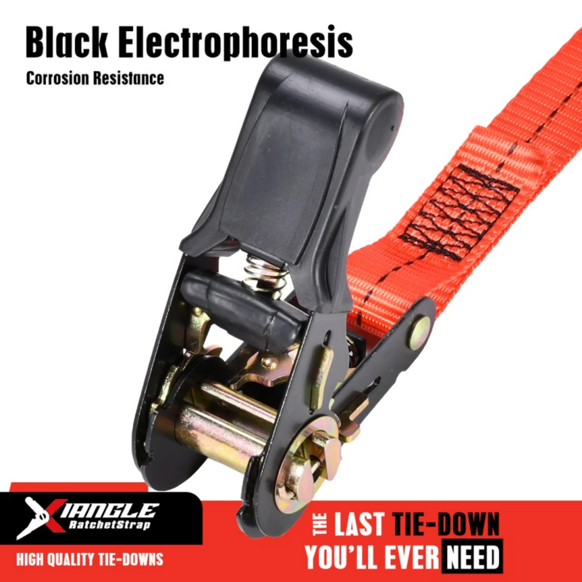 25mm Rubber Grip Ratchet Strap Endless - 800kg LC