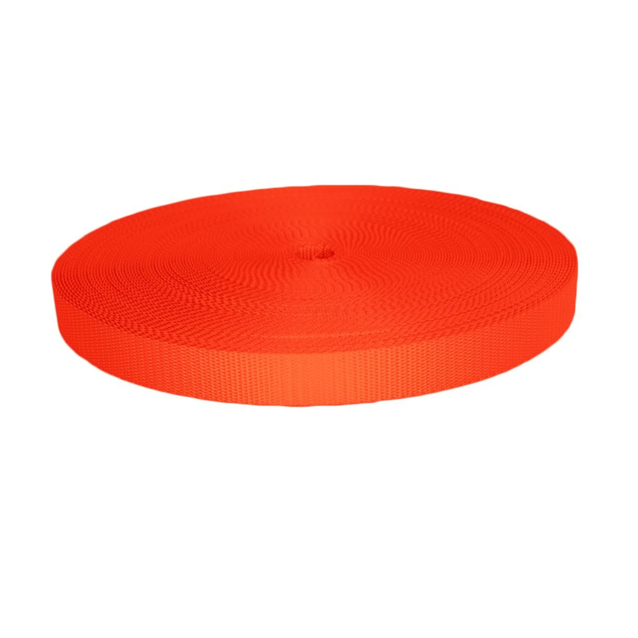 25mm Heavy Duty UV Resistant Polyester Webbing Orange - 1600kg BS