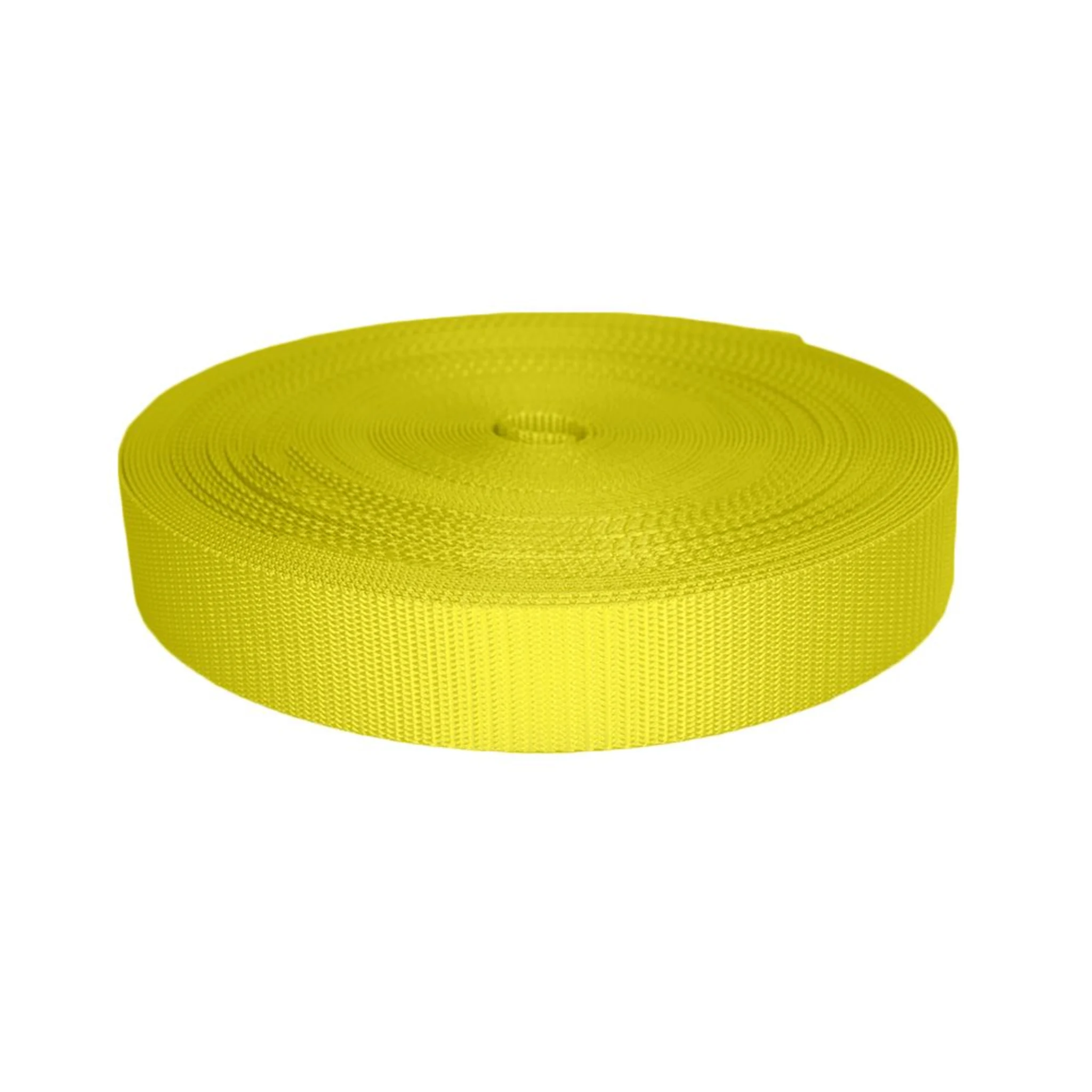 38mm Heavy Duty UV Resistant Polyester Webbing Yellow - 2000kg BS