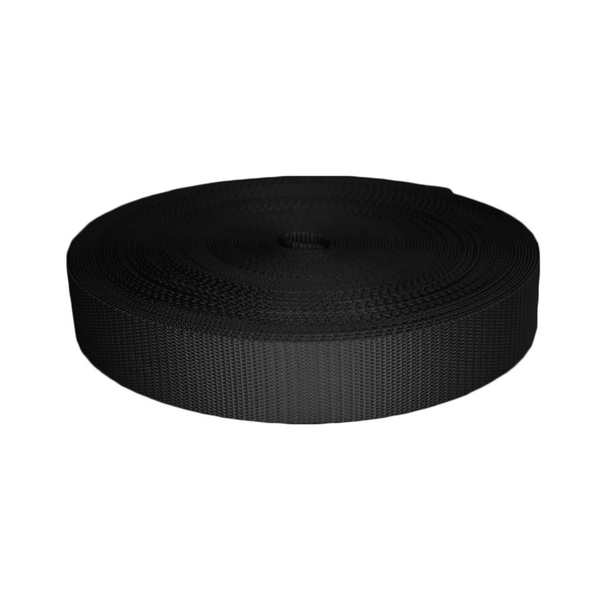 38mm Heavy Duty UV Resistant Polyester Webbing Black - 2000kg BS