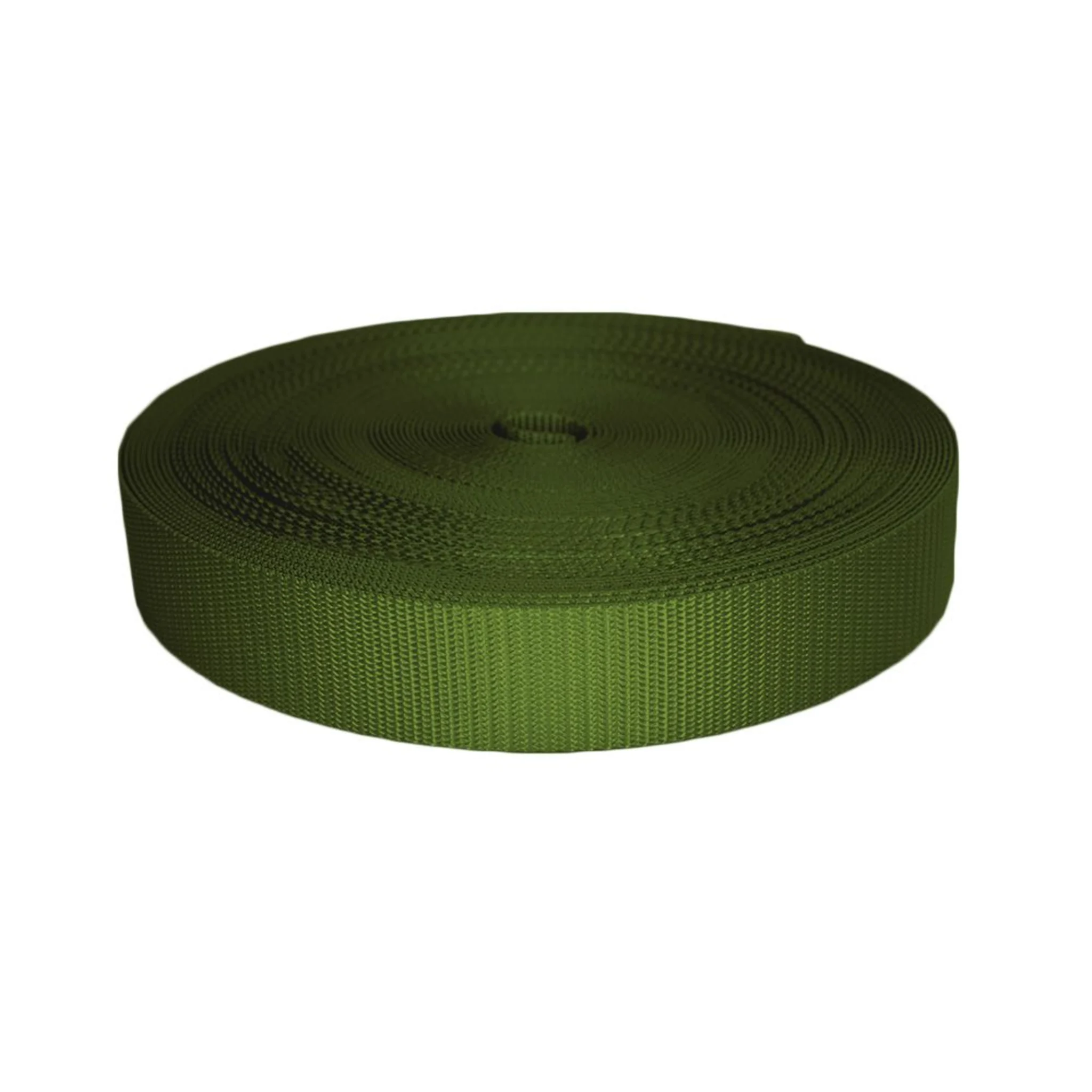 38mm Heavy Duty UV Resistant Polyester Webbing Army Green - 2000kg BS