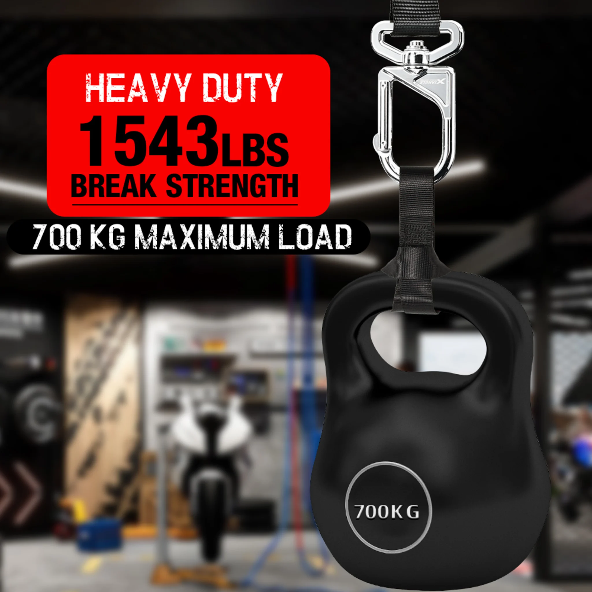 1.5" 360° Swivel Universal Carabiner Hook - 1500 lbs. BS