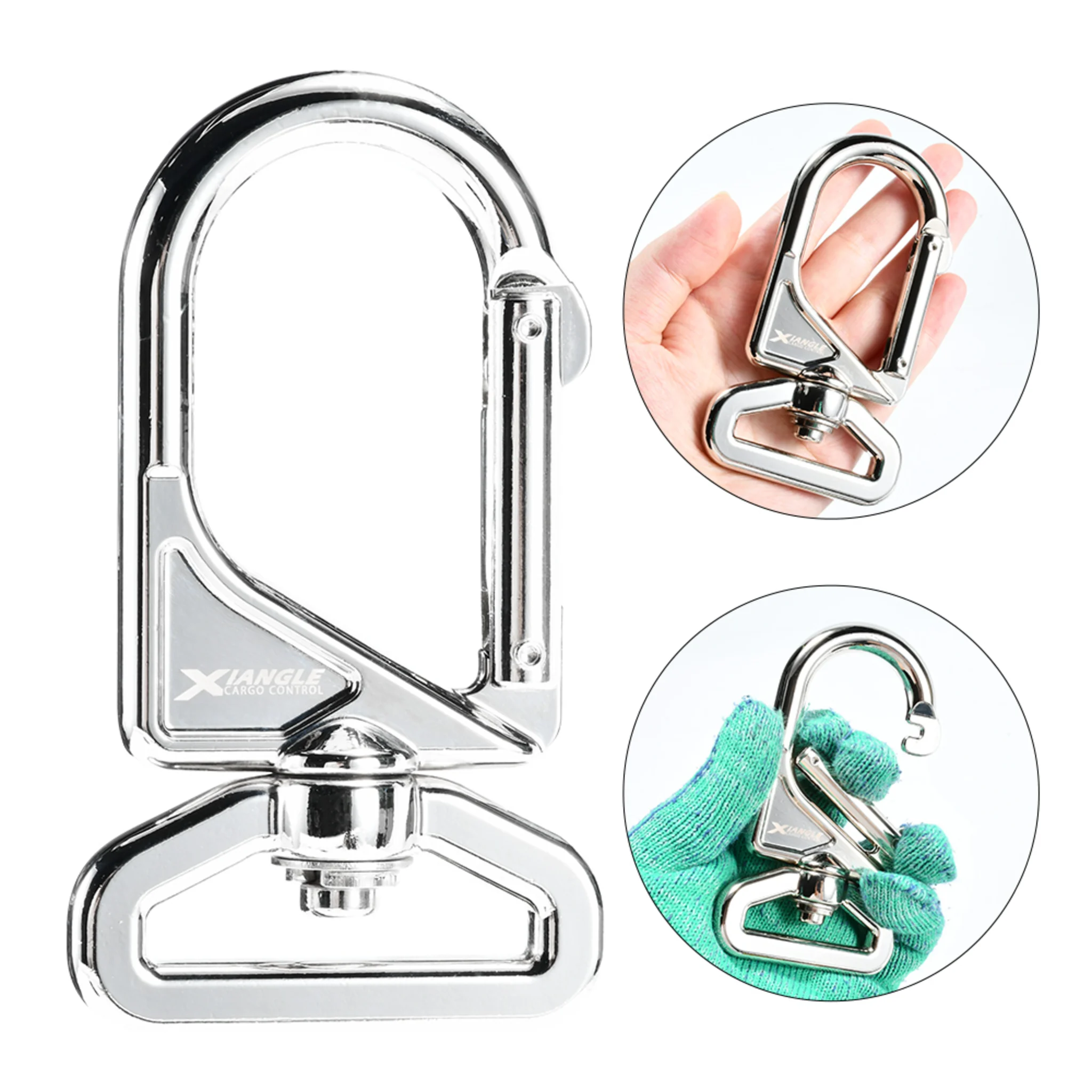 1.5" 360° Swivel Universal Carabiner Hook - 1500 lbs. BS