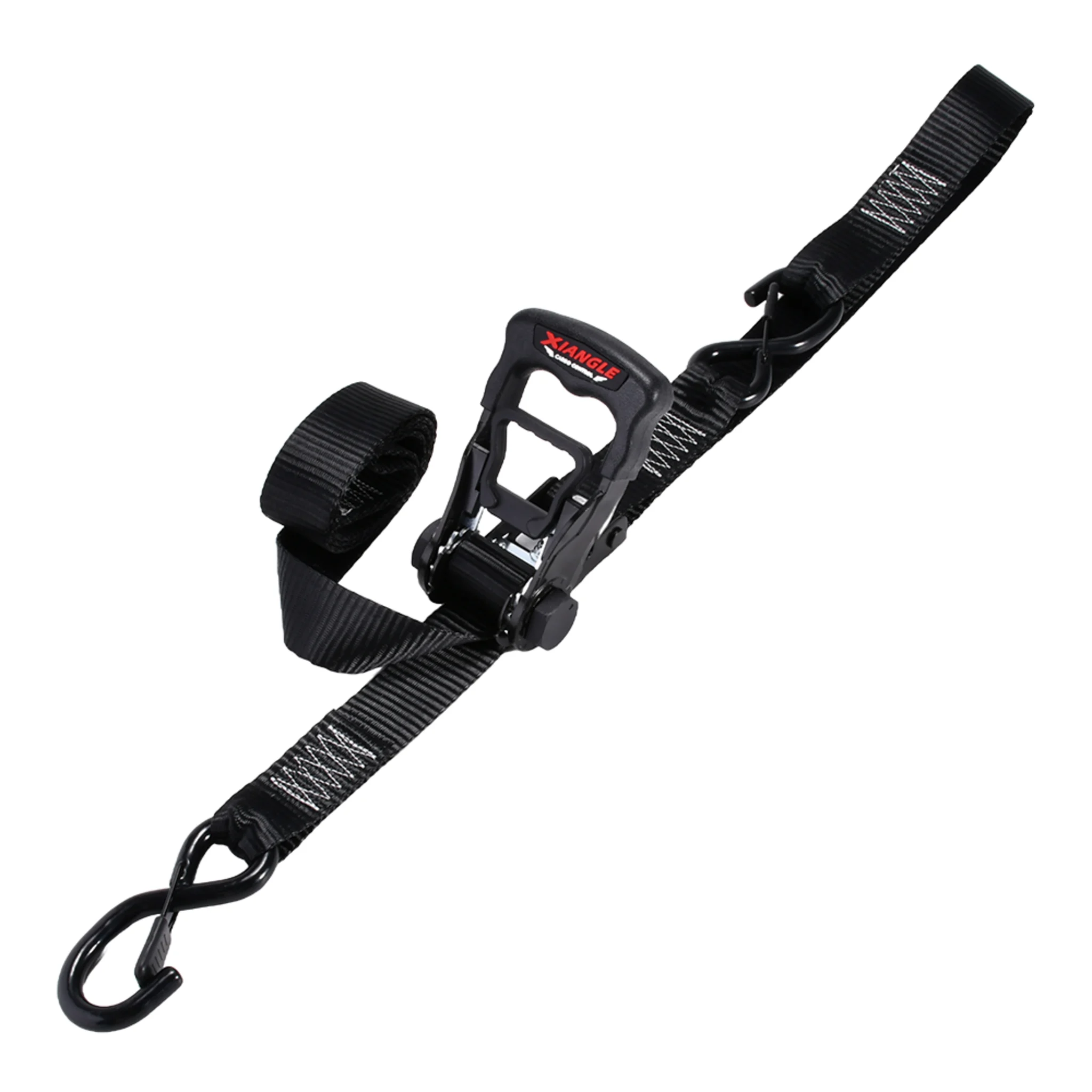 38mm Motorcycle Ratchet Tie Downs with Spring Loaded S-Hook