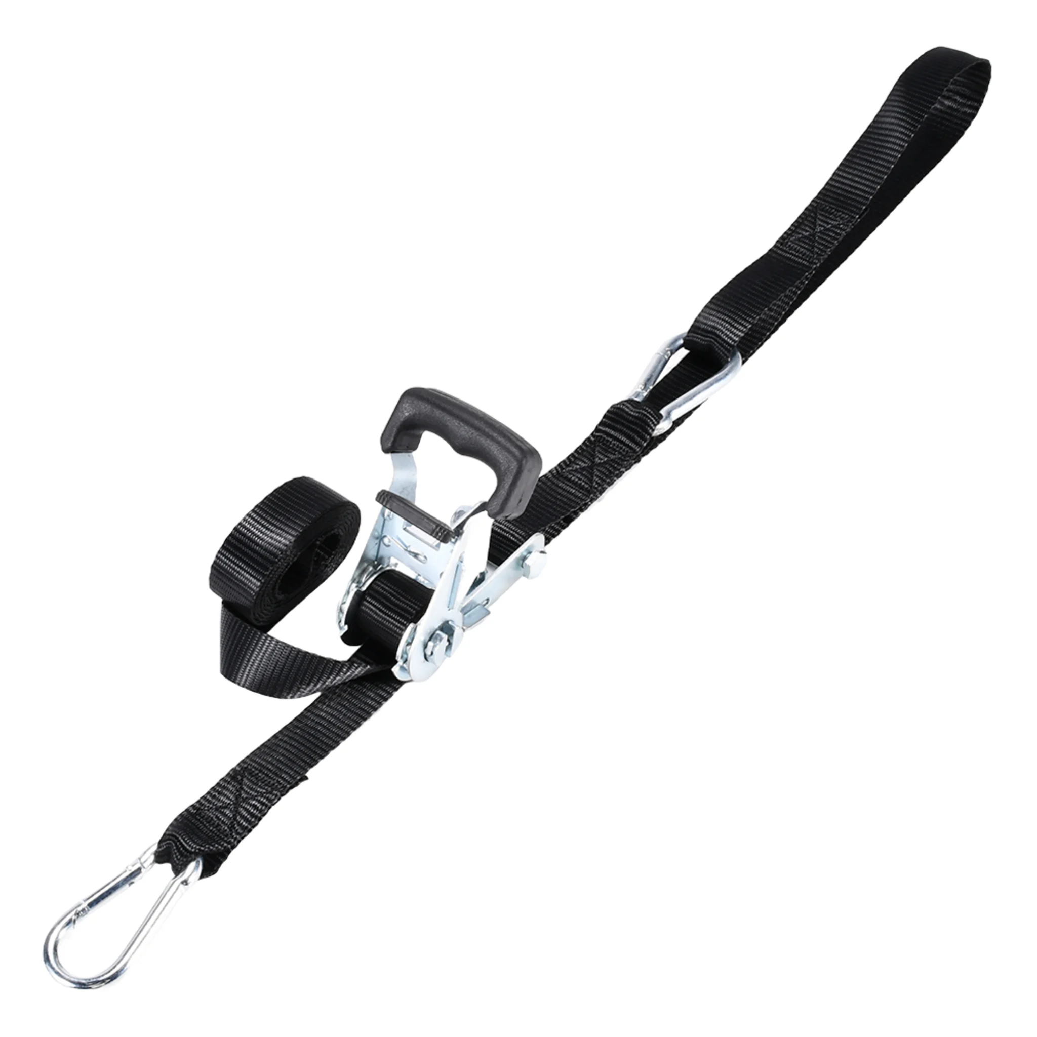 25mm Ratchet Motorbike Tie Downs with M10 Carabiner - 880kg BS