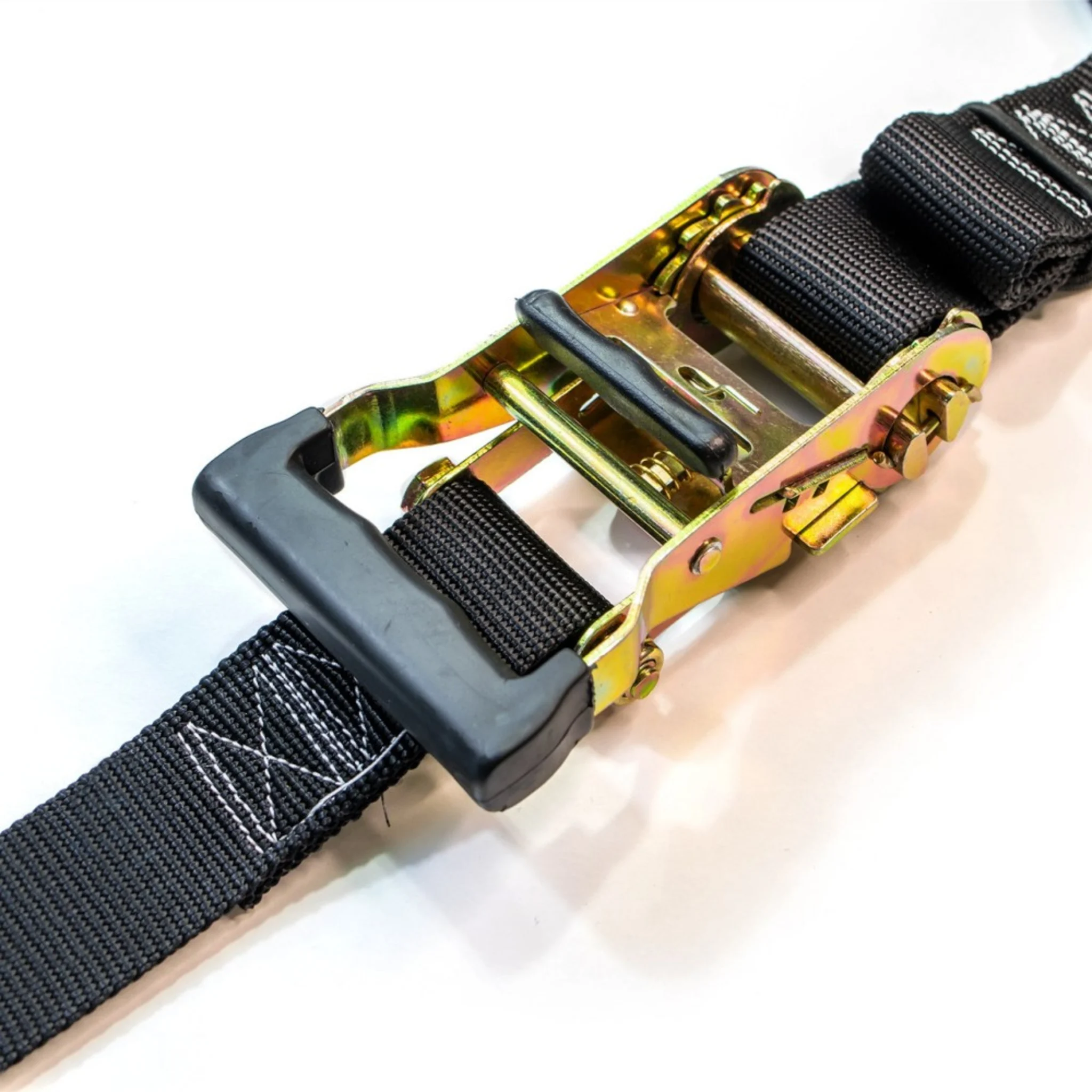 Correa en Y de 3 puntos para rueda de repuesto 38 mm con ganchos garra y anilla D flotante