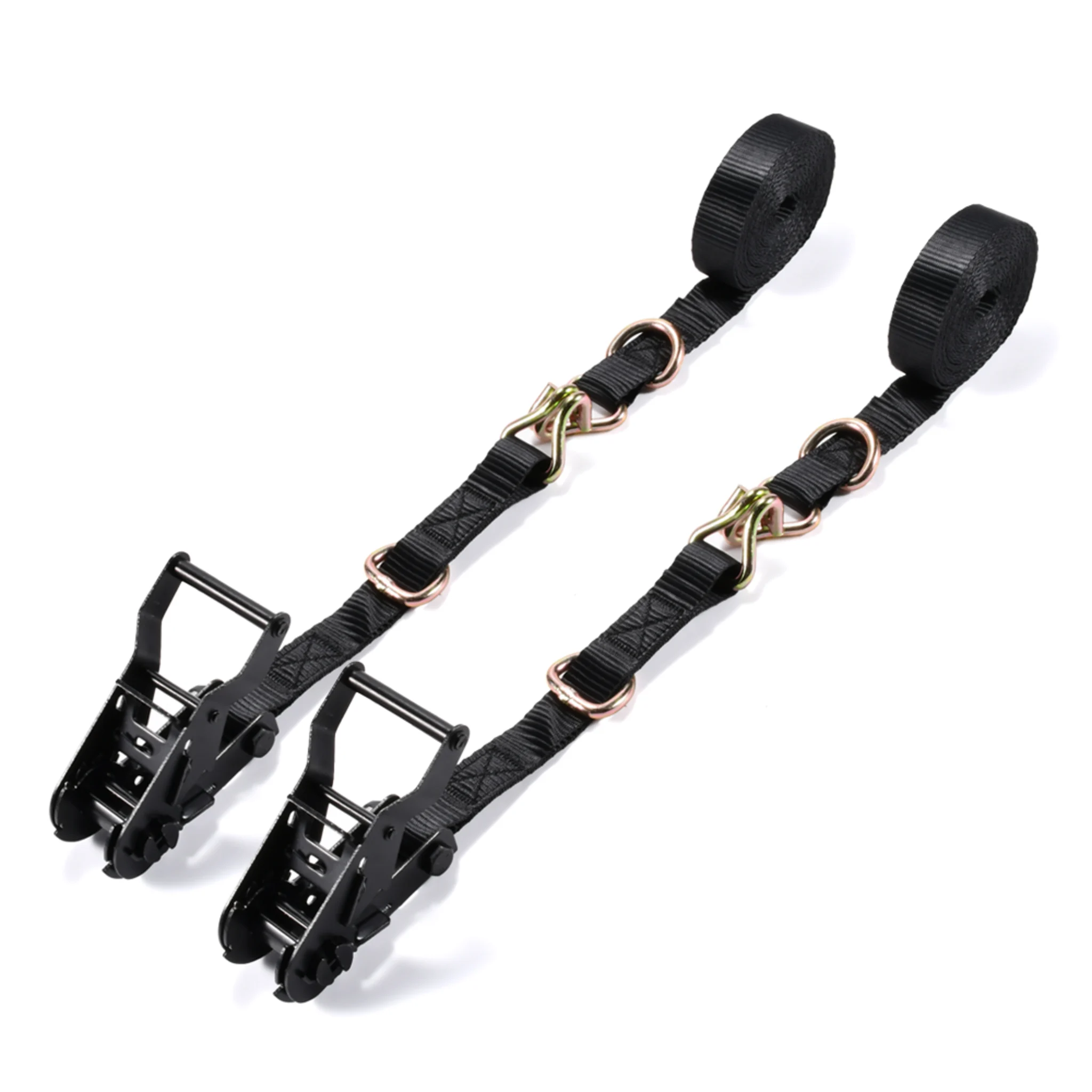 27mm Ratchet Tie Down Strap with Double J-Hook & Floating D-Ring