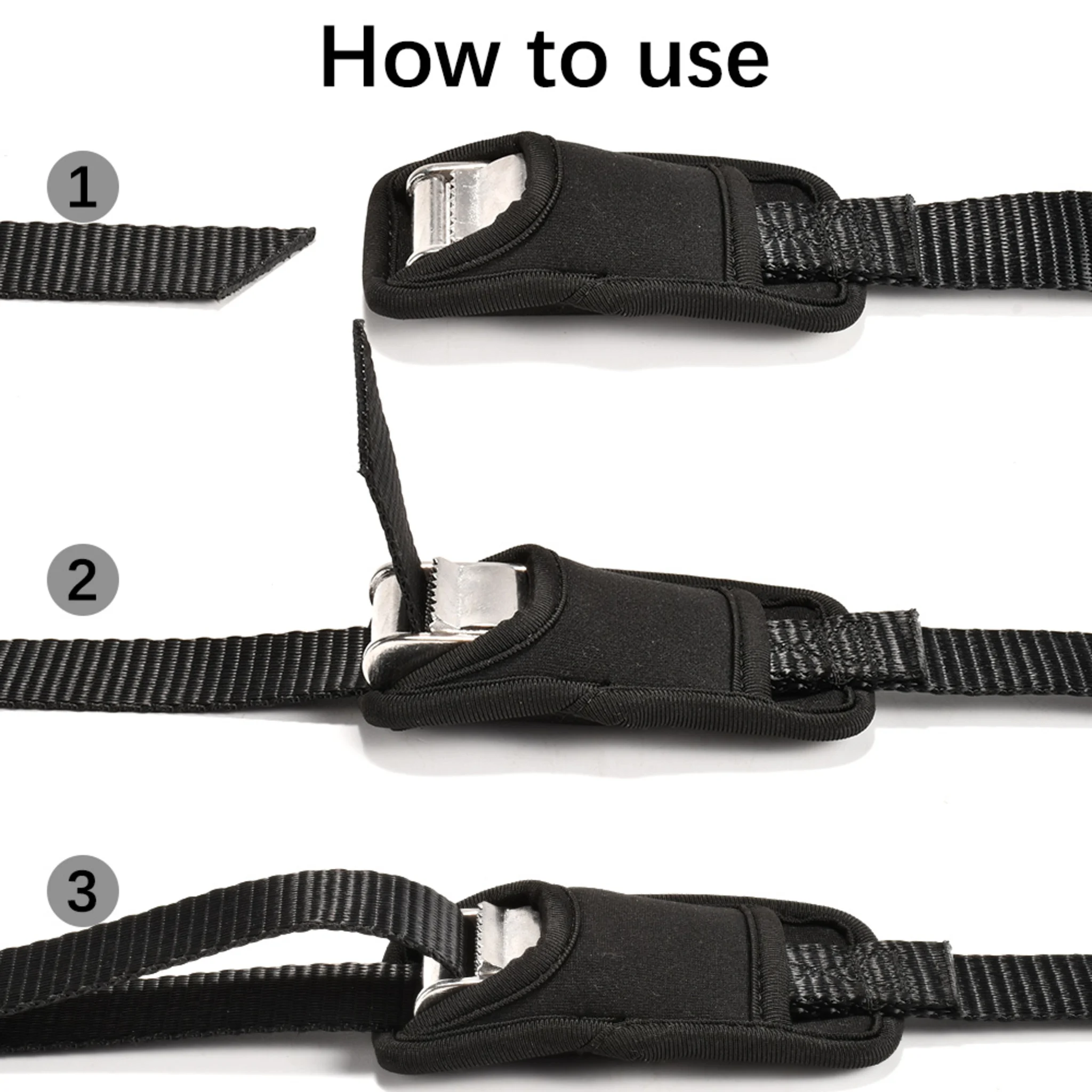 25mm Stainless Steel Neoprene Protective Cam Strap - 350kg LC