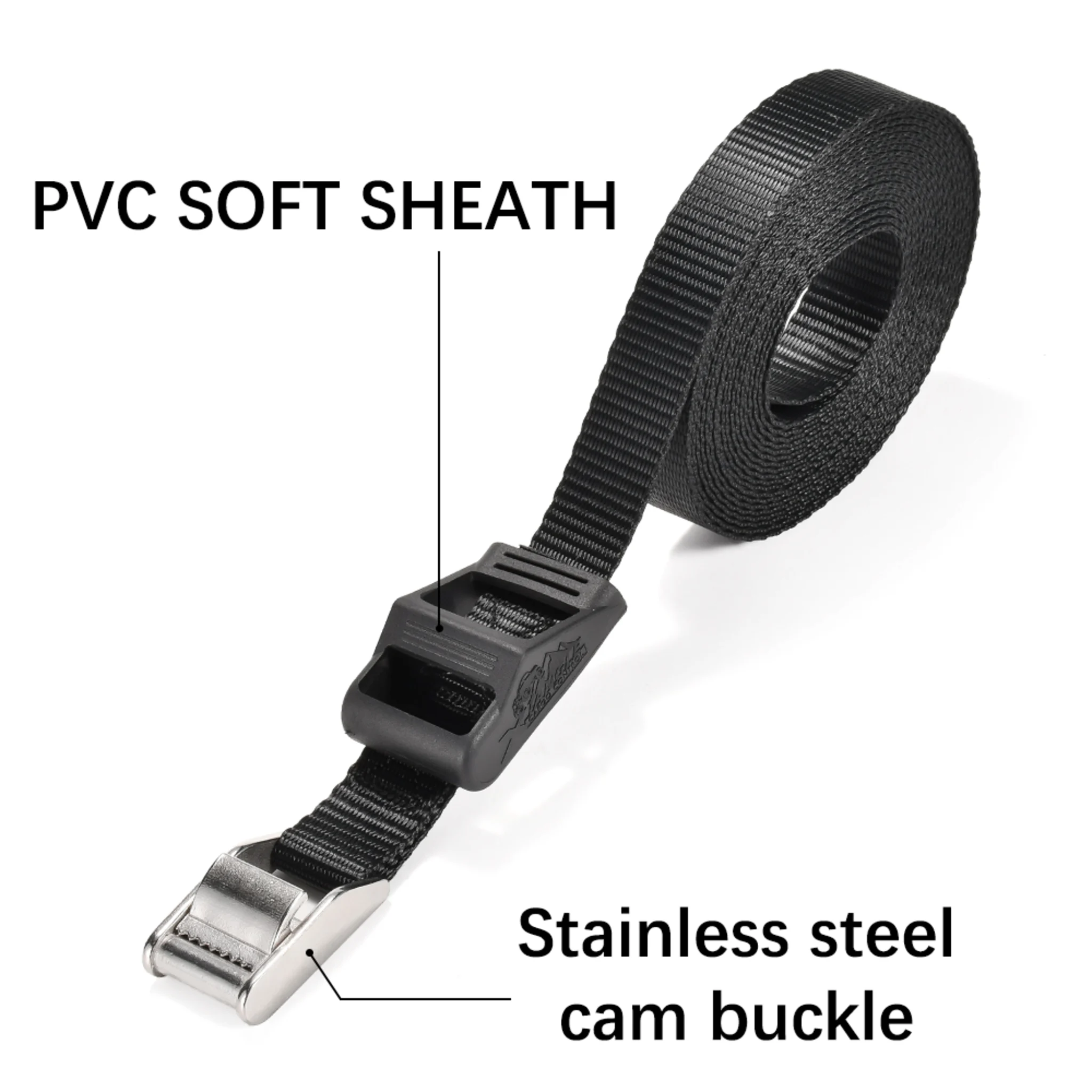 25mm Stainless Cam Strap with PVC Protector - 450kg LC